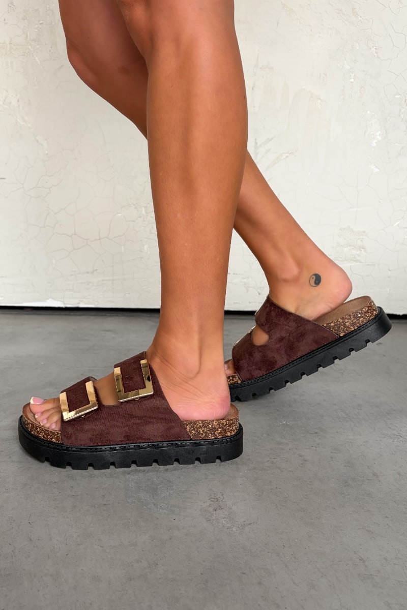 Sandalias Diana con Hebilla Dorada