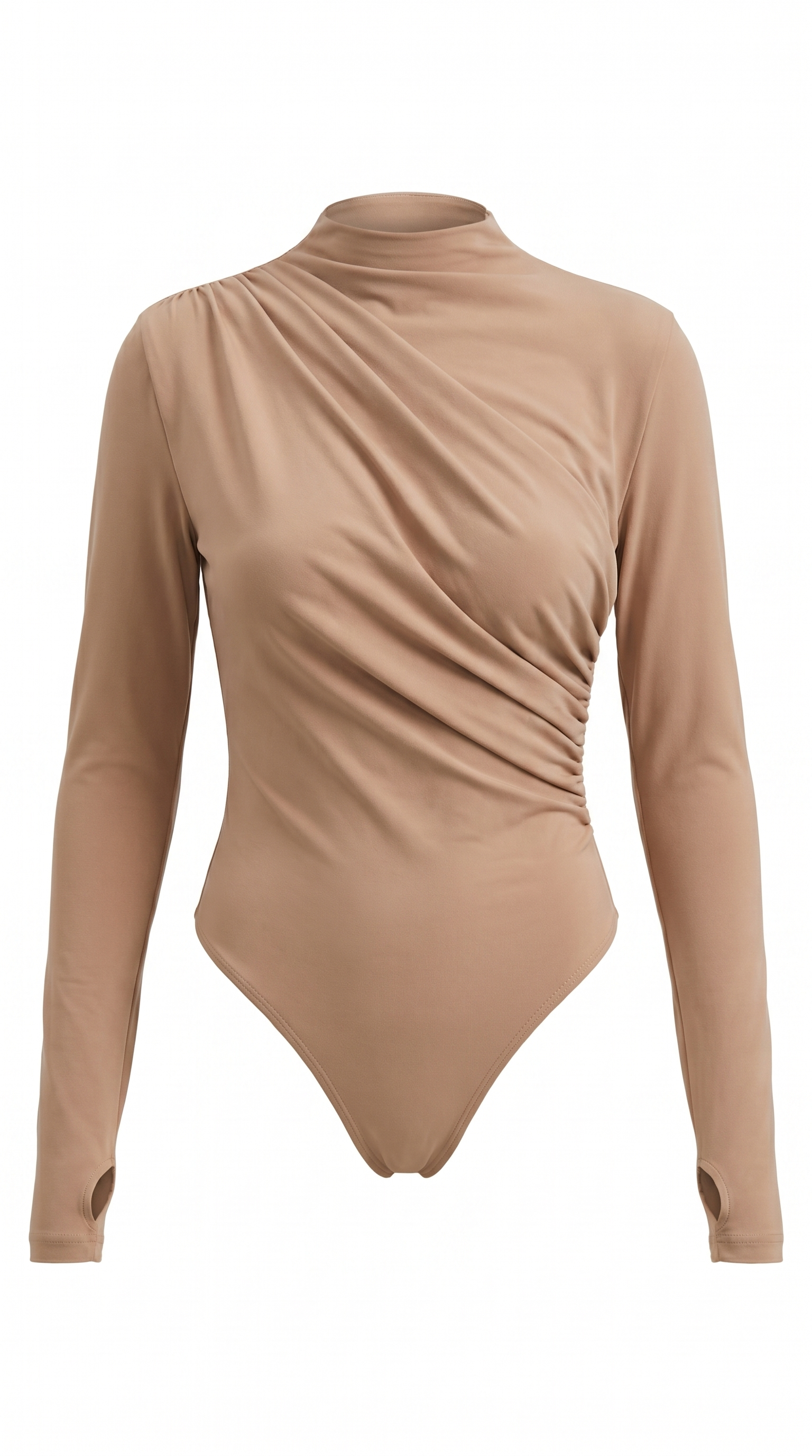 Top Audrey de Manga Larga con Cuello Alto