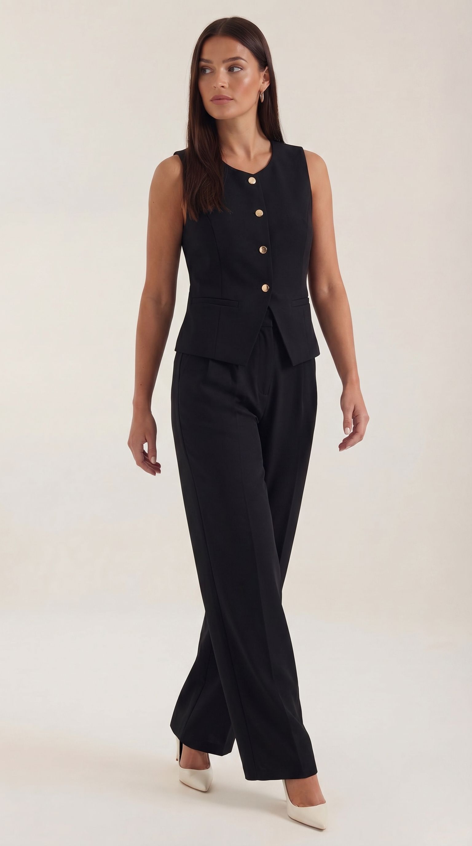 Conjunto Anita de Chaleco Entallado y Pantalón