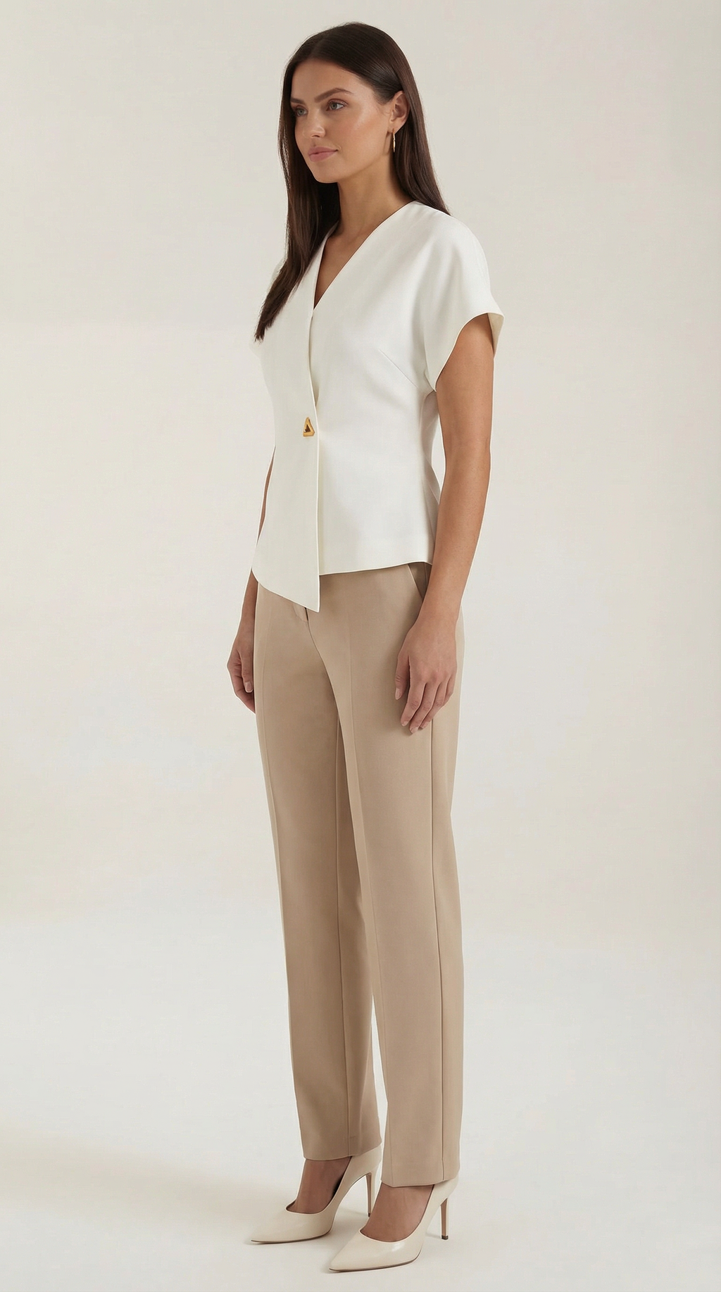 Top Blazer Amy con Efecto Cruzado Asimétrico