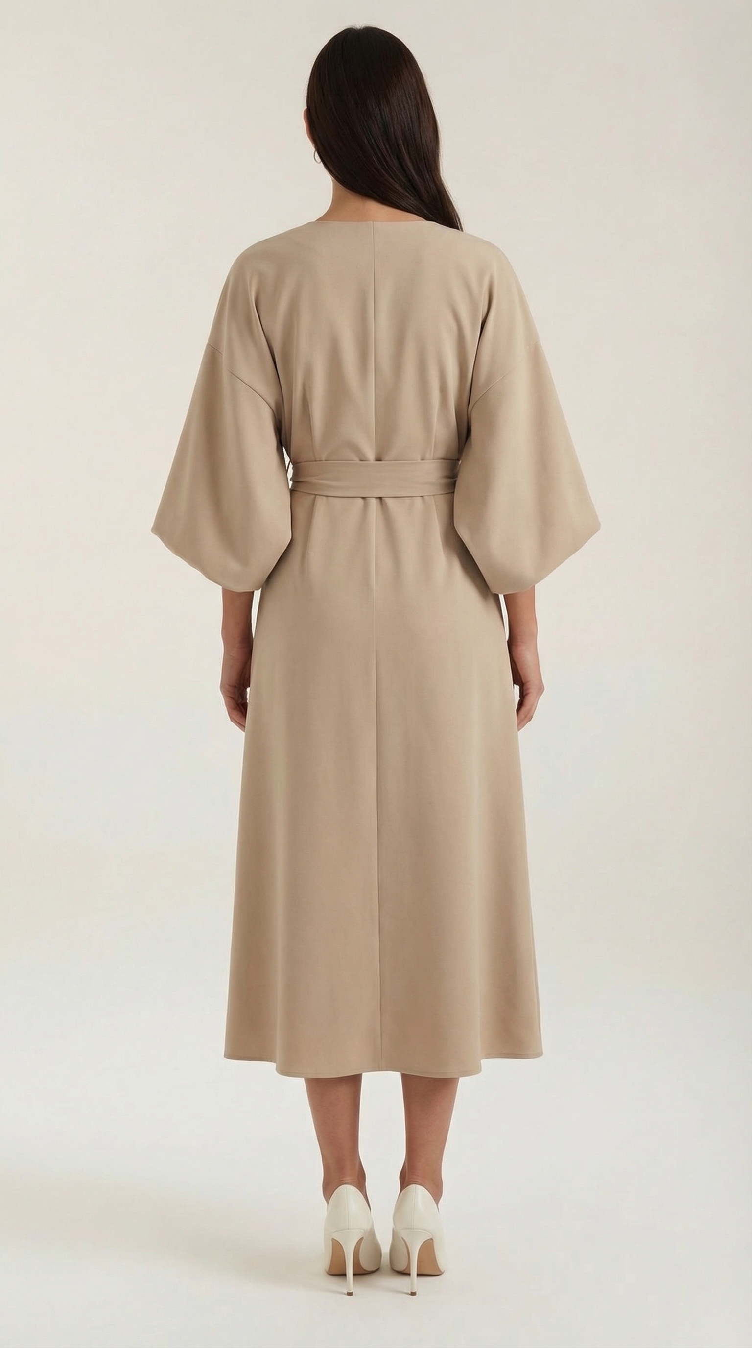 Vestido Midi Ana con Mangas Globo