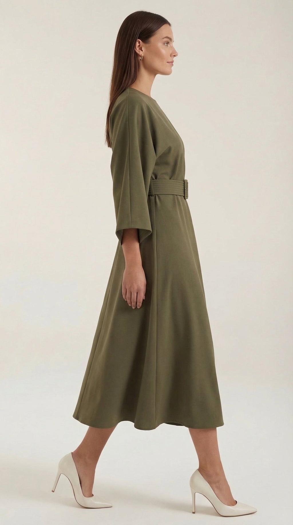 Vestido Midi Ana con Mangas Globo