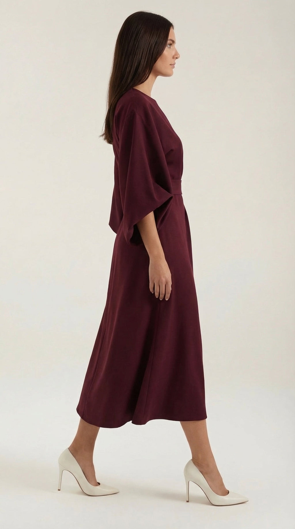 Vestido Midi Ana con Mangas Globo
