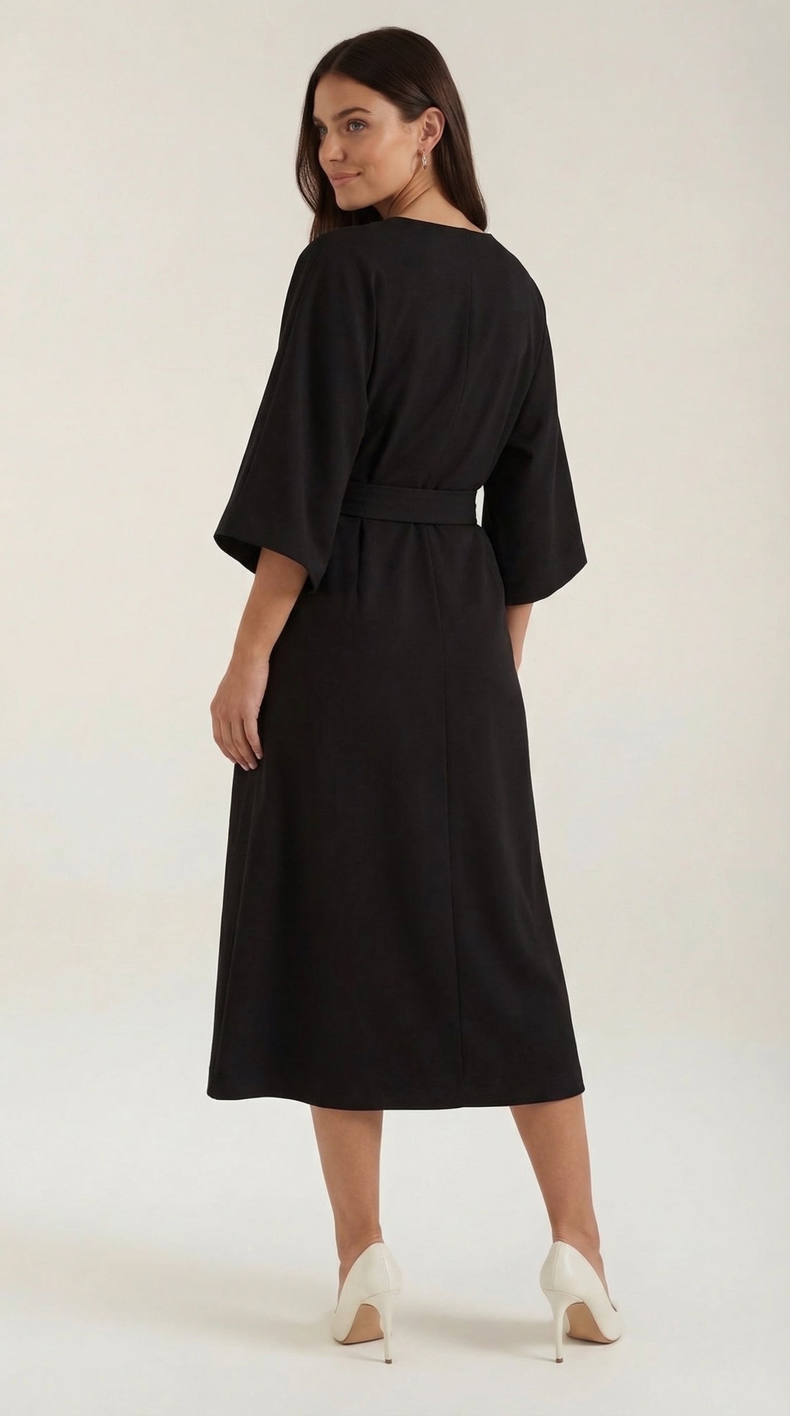 Vestido Midi Ana con Mangas Globo