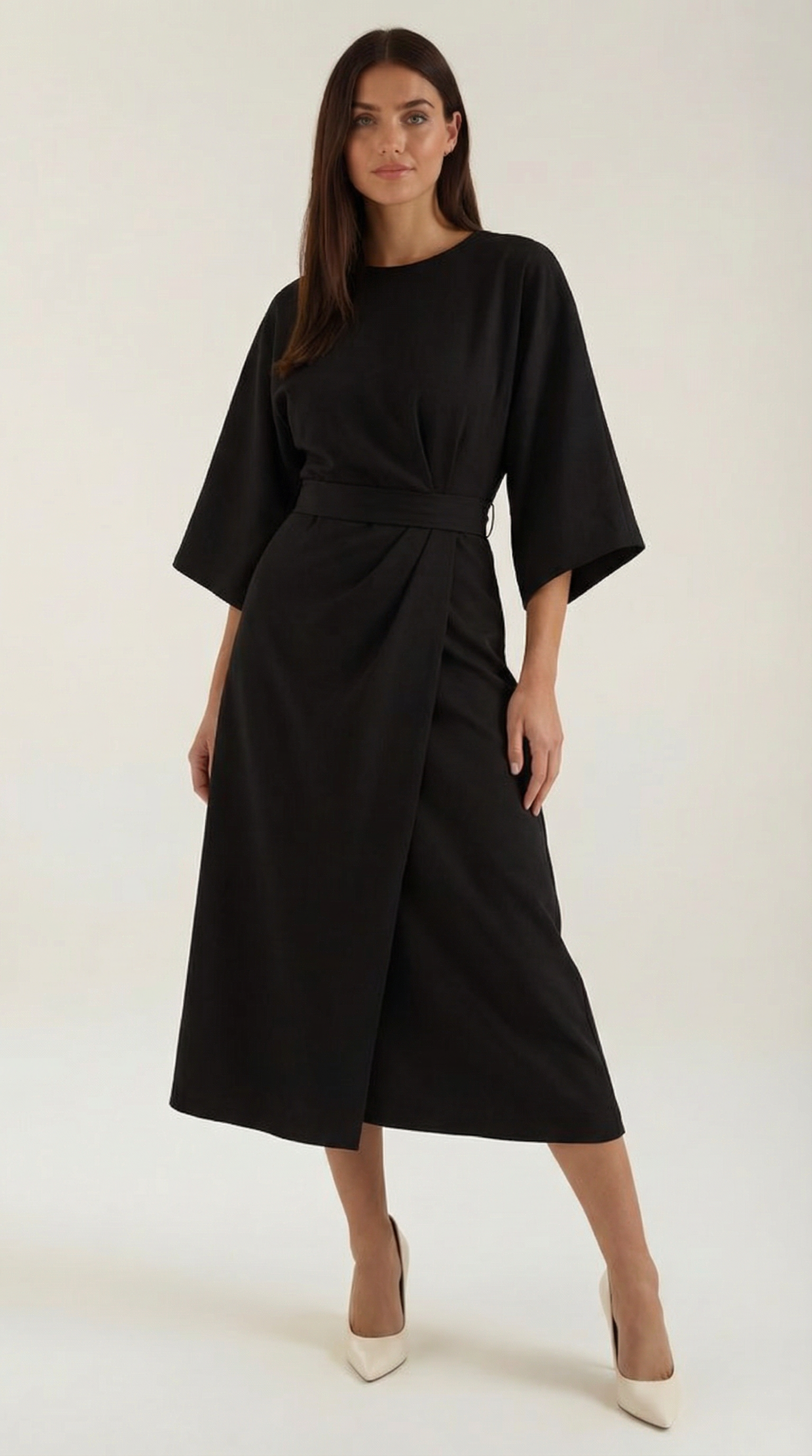 Vestido Midi Ana con Mangas Globo