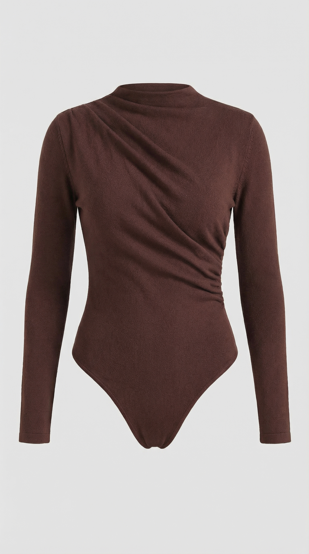 Top Audrey de Manga Larga con Cuello Alto