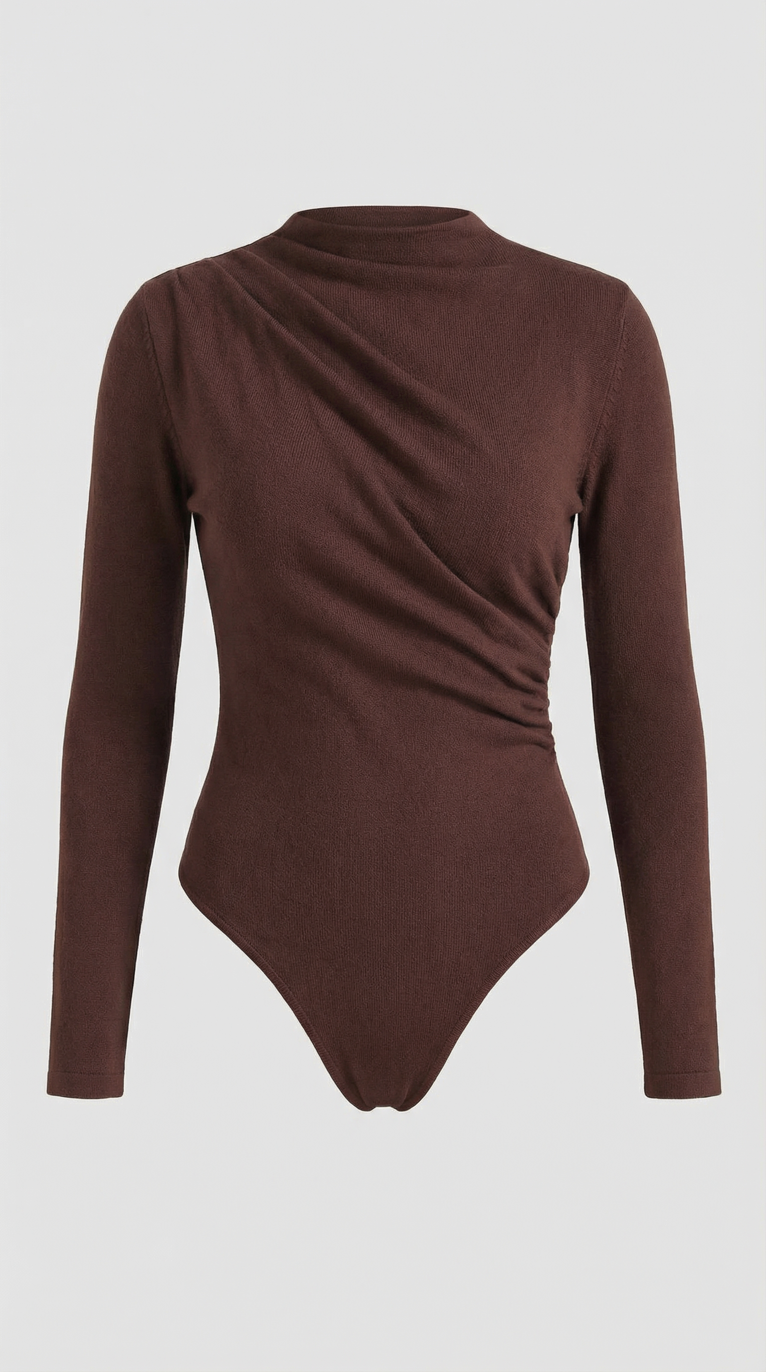 Top Audrey de Manga Larga con Cuello Alto