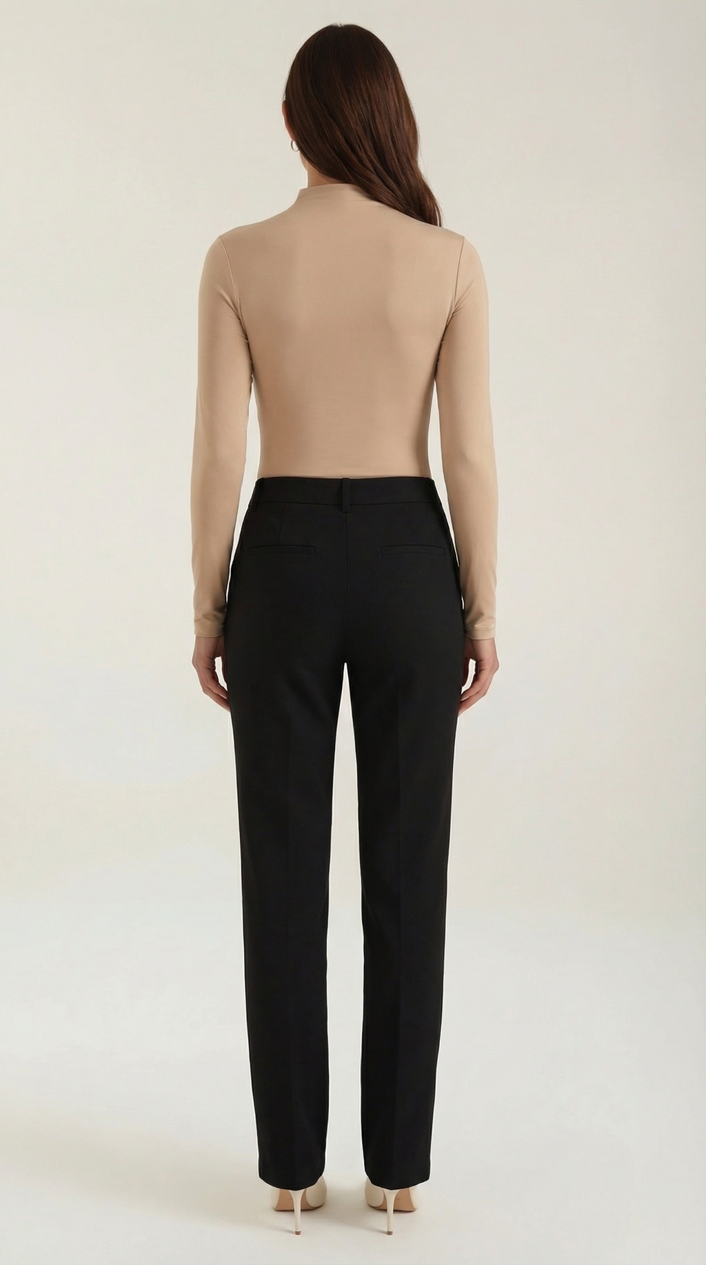 Top Audrey de Manga Larga con Cuello Alto