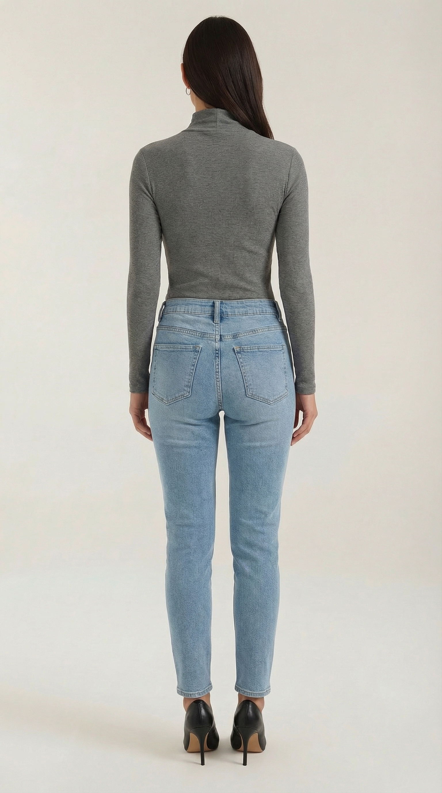 Top Barbara de Manga Larga con Cuello Alto