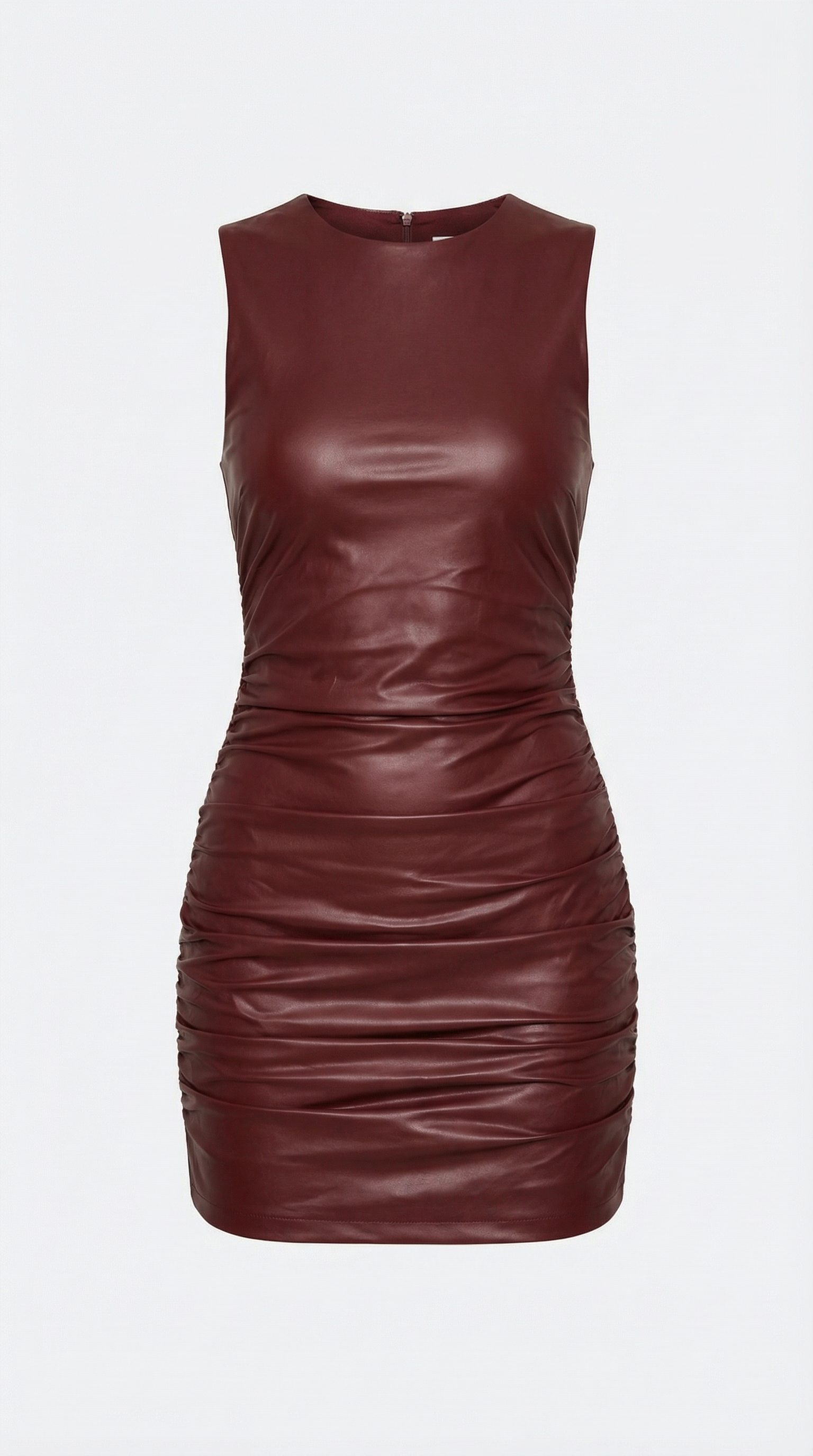 Vestido Mini Bernice de Efecto Piel Brillante