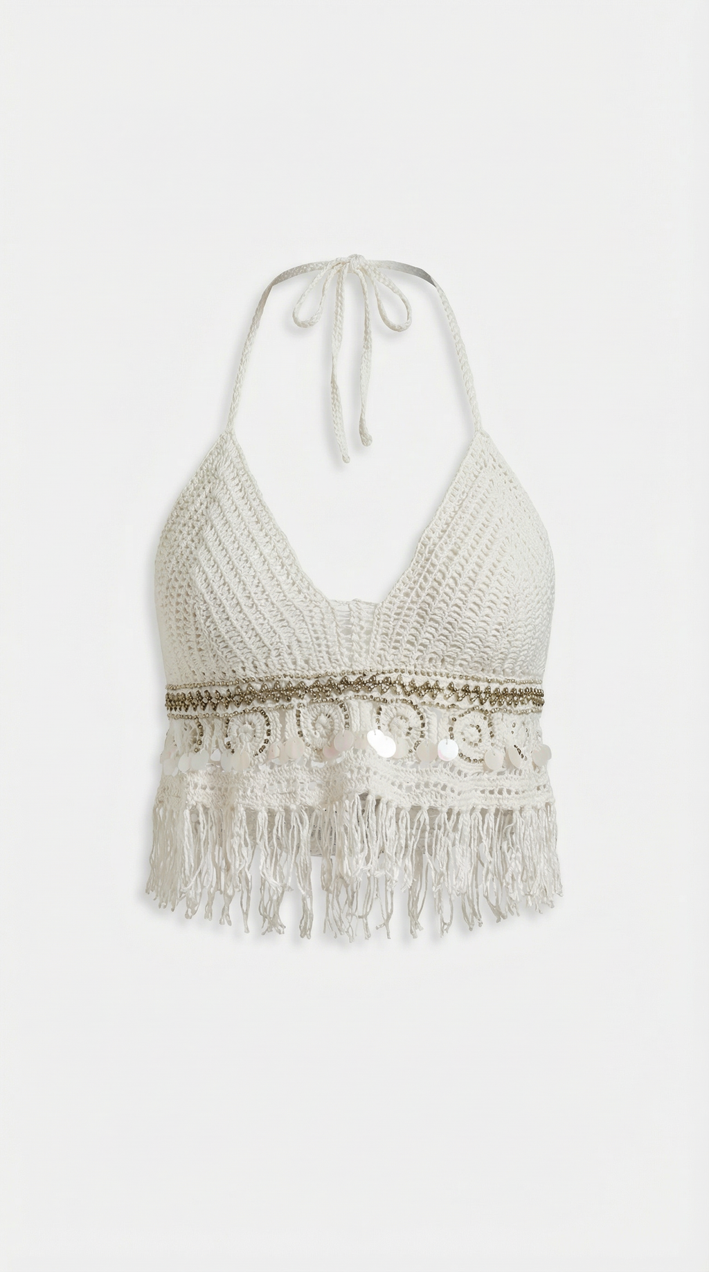 Top Brandy de Crochet con Escote en V Pronunciado