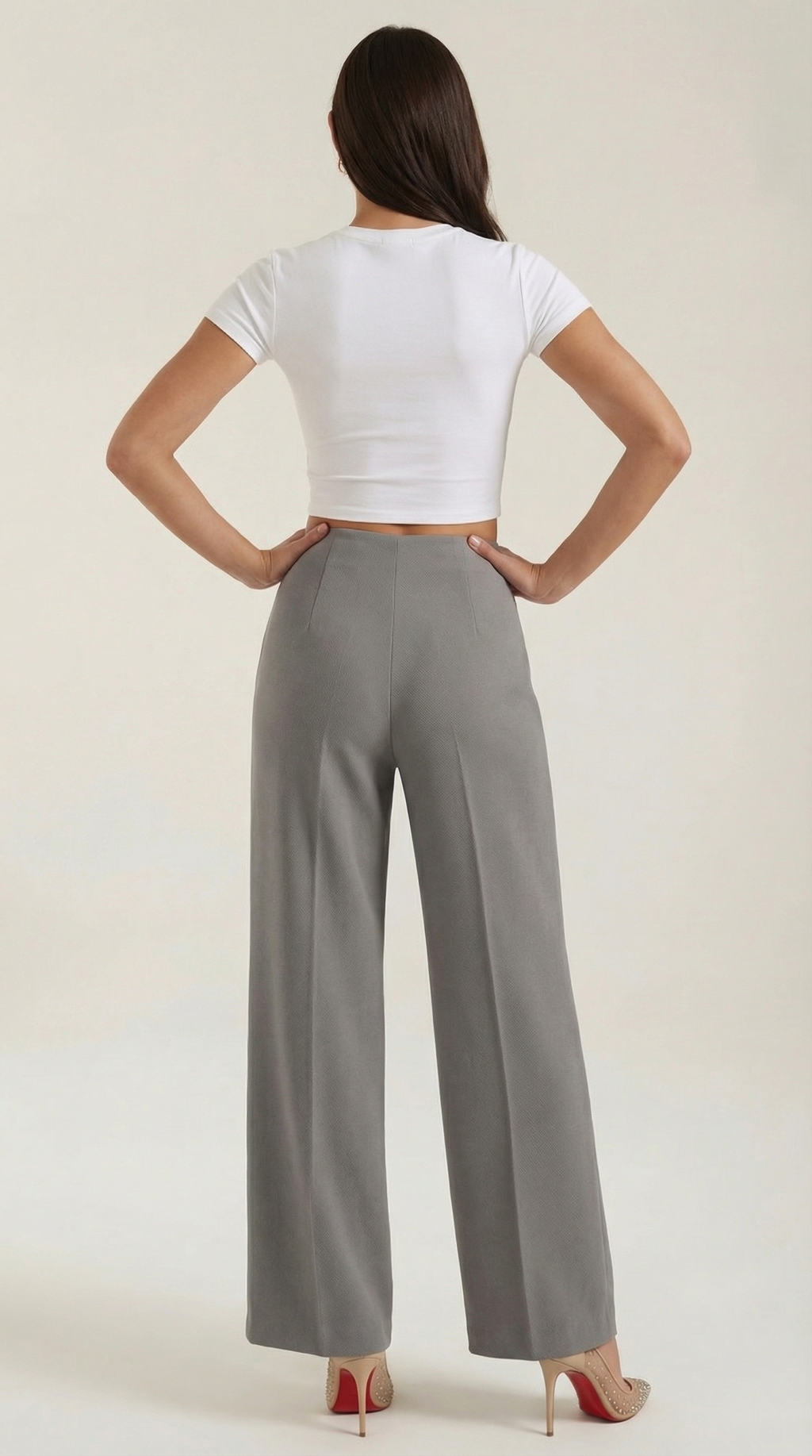 Pantalón Brooke de Pierna Ancha y Tiro Muy Alto