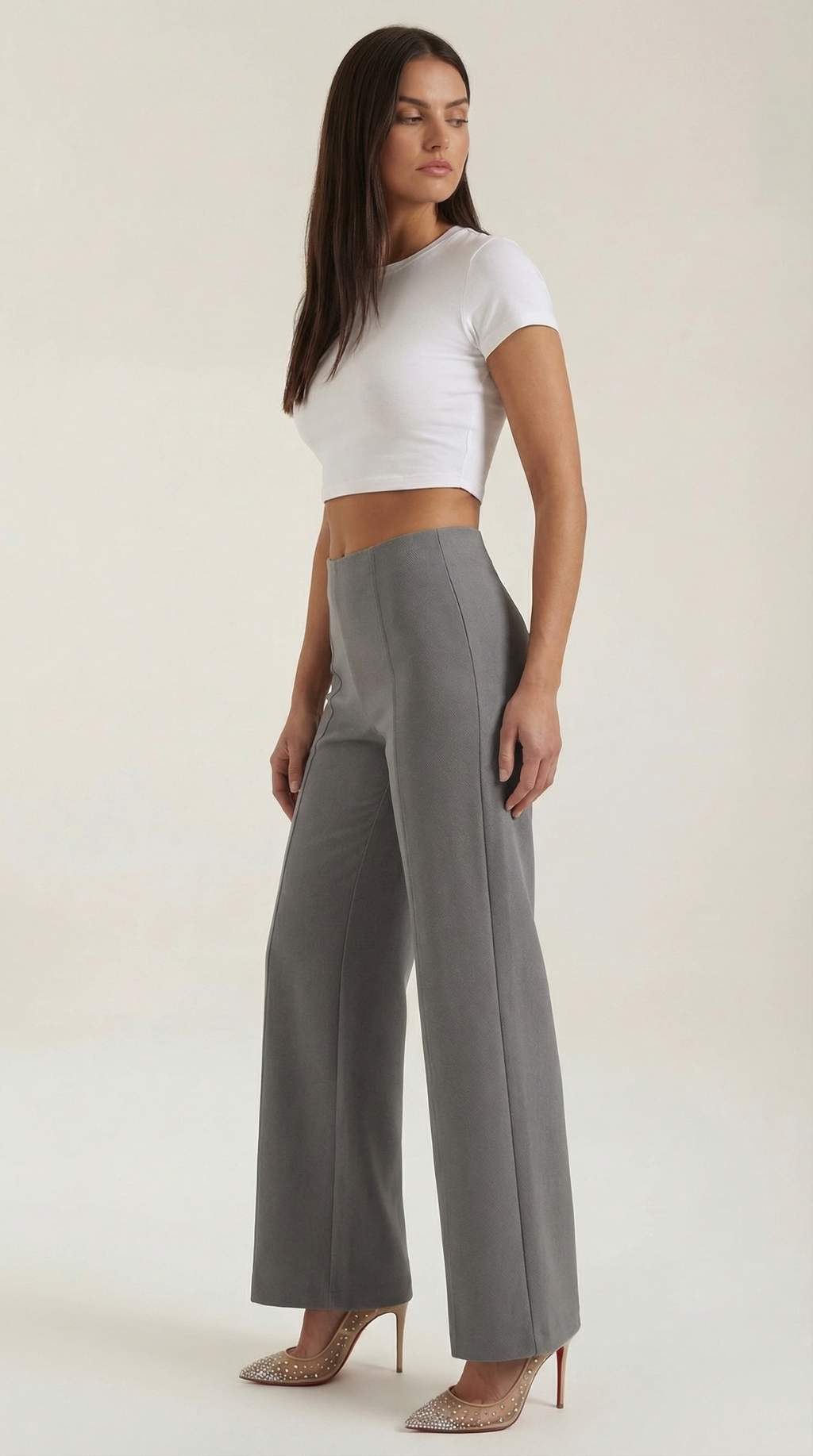 Pantalón Brooke de Pierna Ancha y Tiro Muy Alto