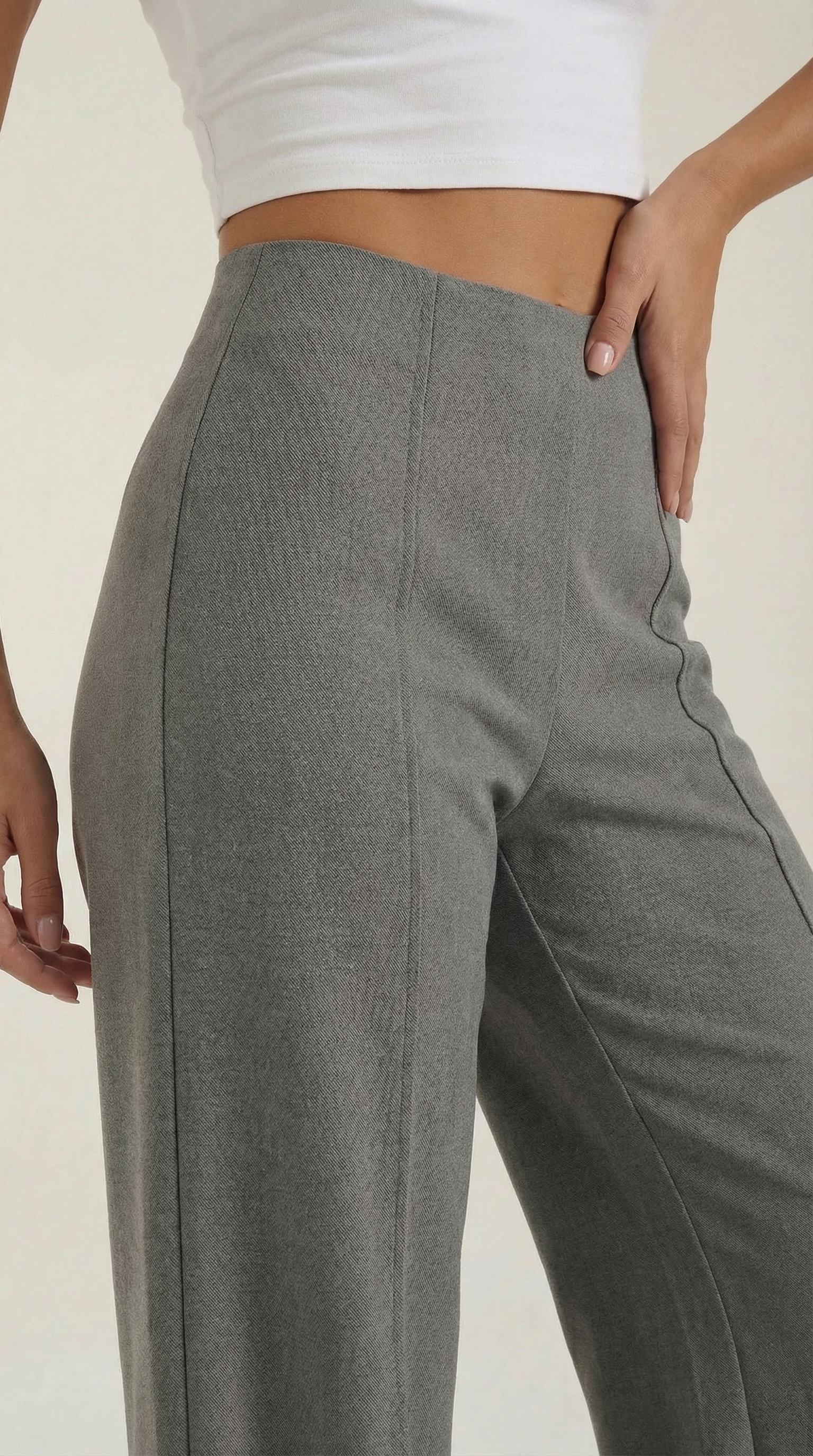 Pantalón Brooke de Pierna Ancha y Tiro Muy Alto