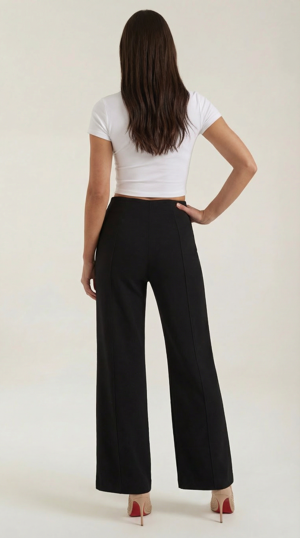 Pantalón Brooke de Pierna Ancha y Tiro Muy Alto