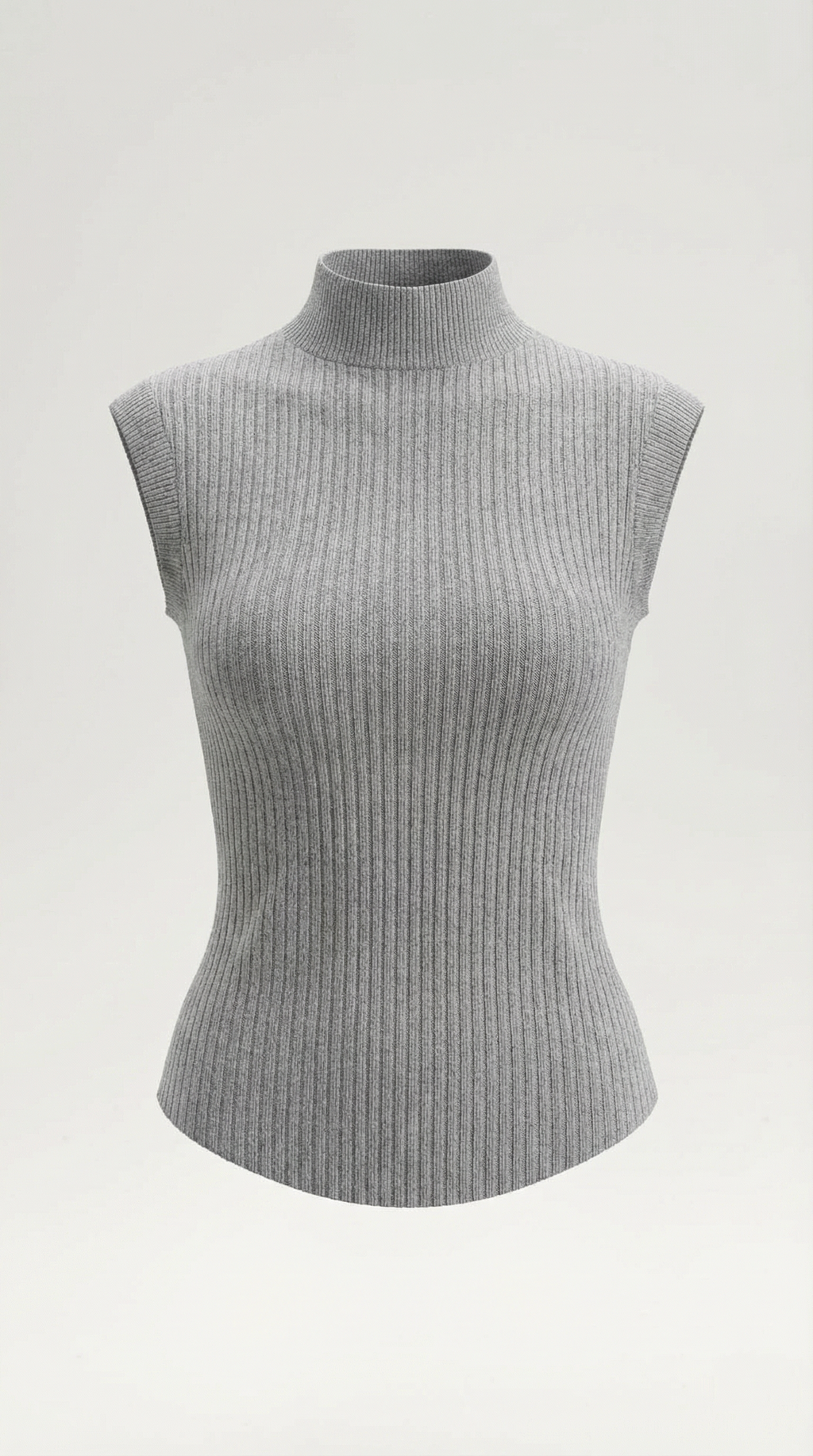 Top Cassandra de Punto Canalé con Cuello Alto