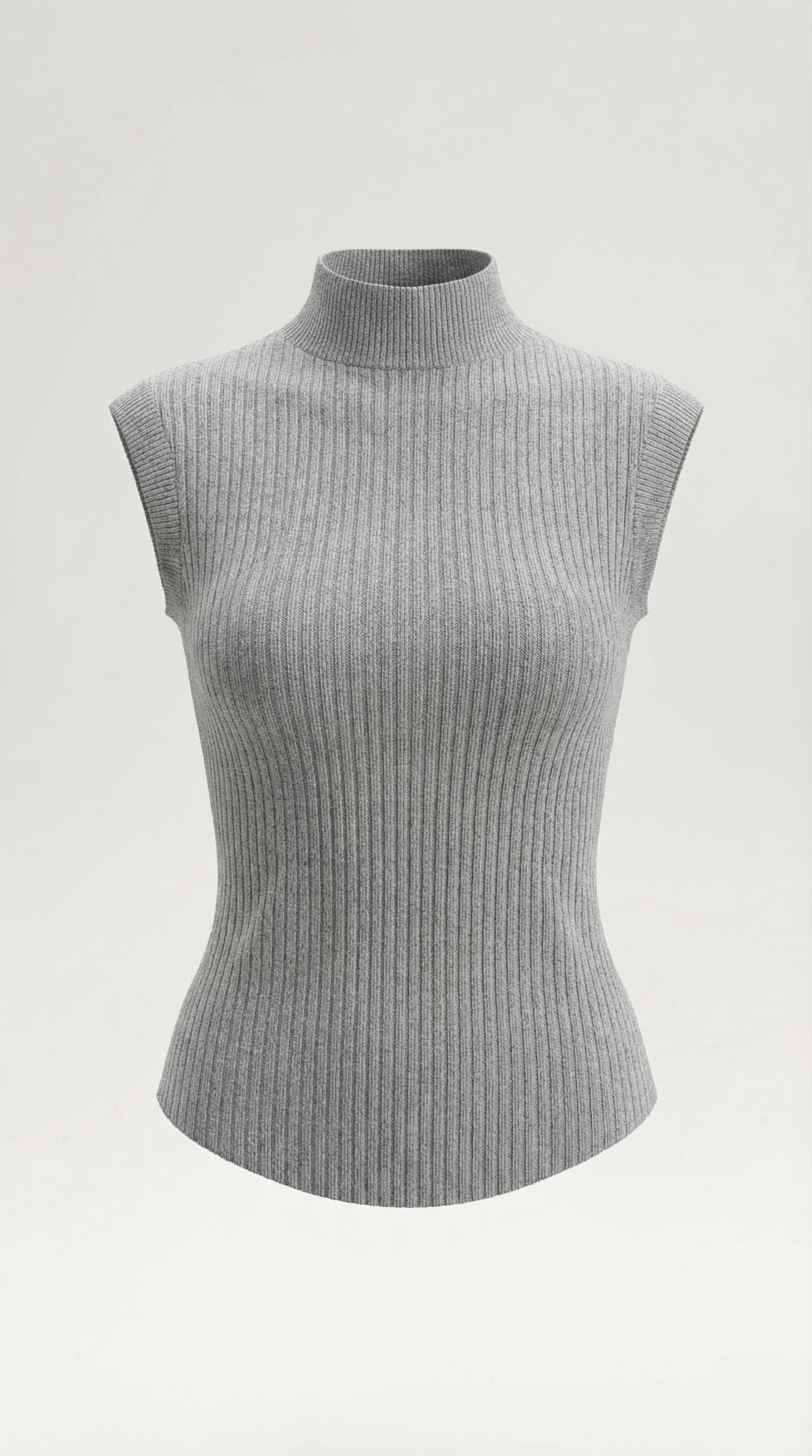 Top Cassandra de Punto Canalé con Cuello Alto