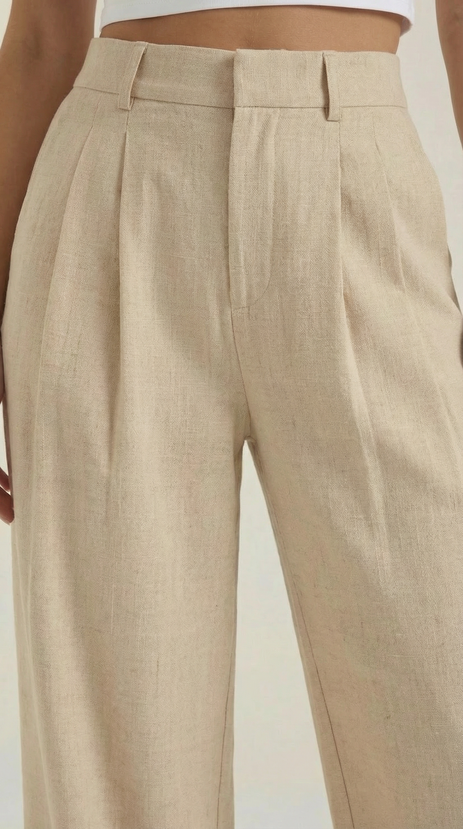 Pantalón Ancho Courtney de Mezcla de Lino