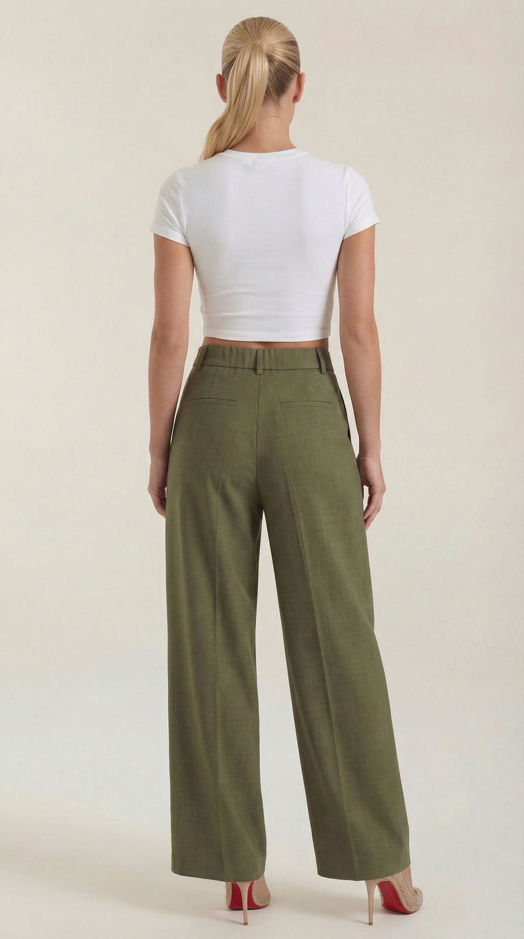 Pantalón Ancho Courtney de Mezcla de Lino