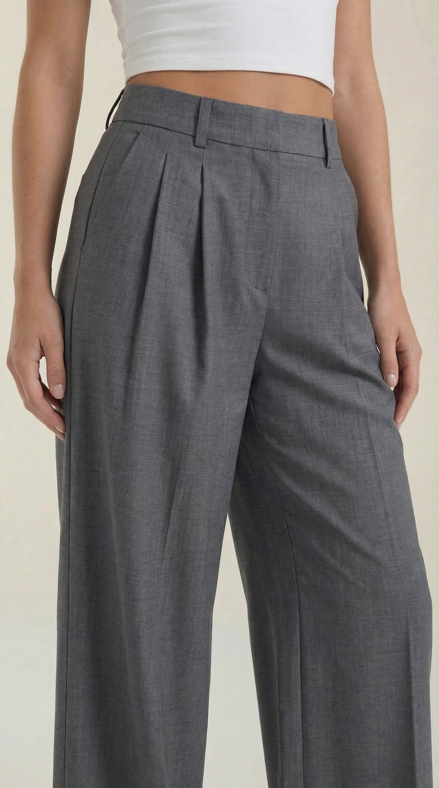 Pantalón Ancho Courtney de Mezcla de Lino