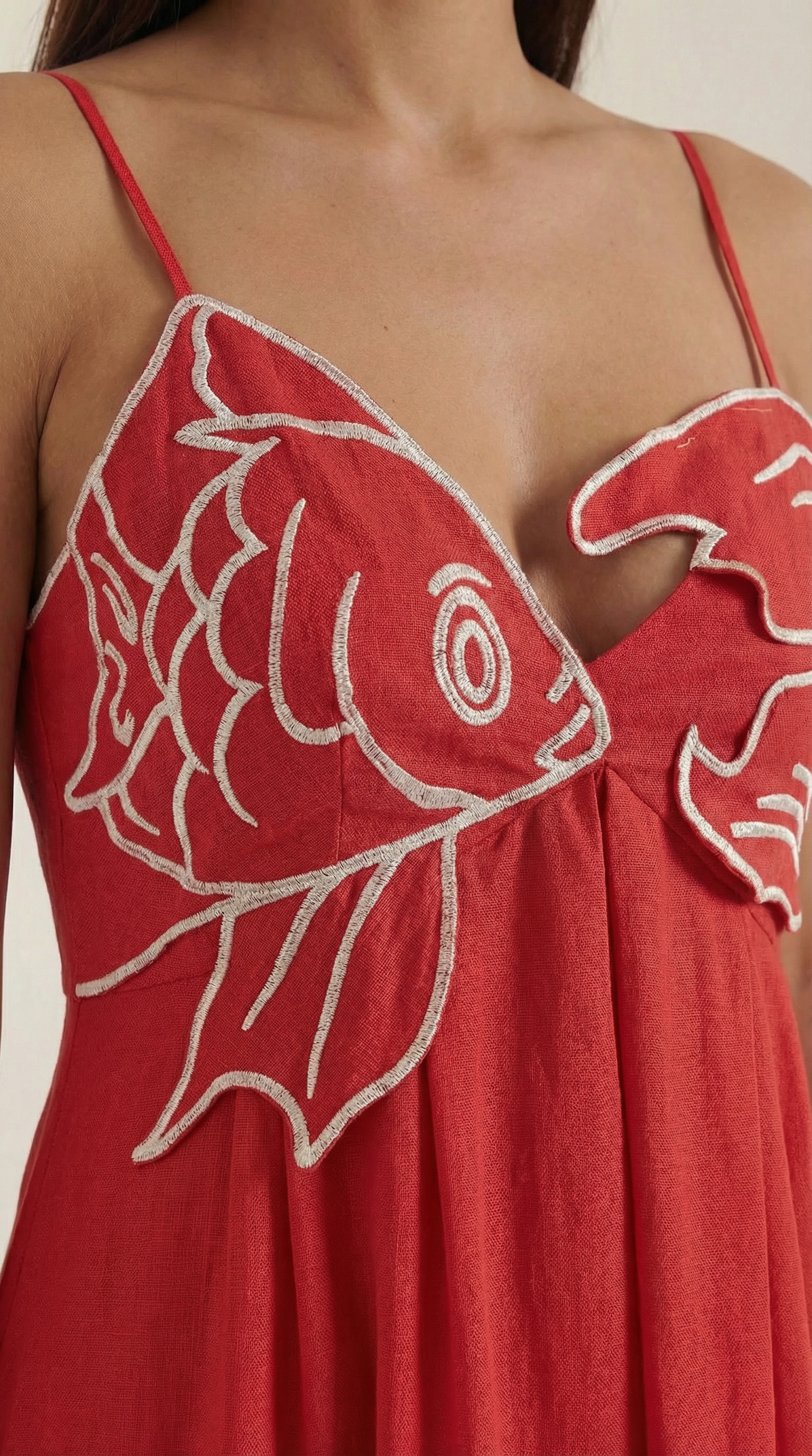 Vestido Maxi Deborah con Motivo de Pez