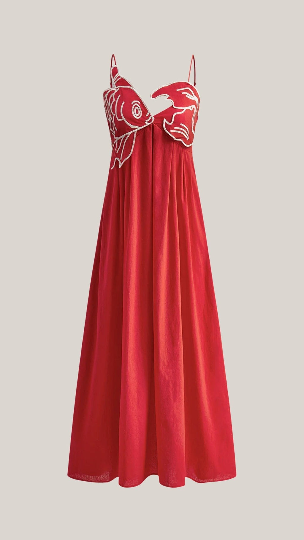 Vestido Maxi Deborah con Motivo de Pez