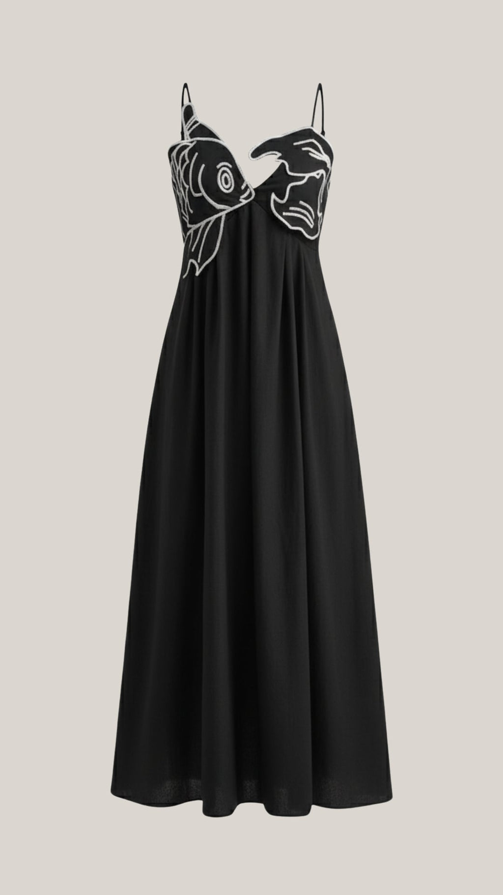 Vestido Maxi Deborah con Motivo de Pez