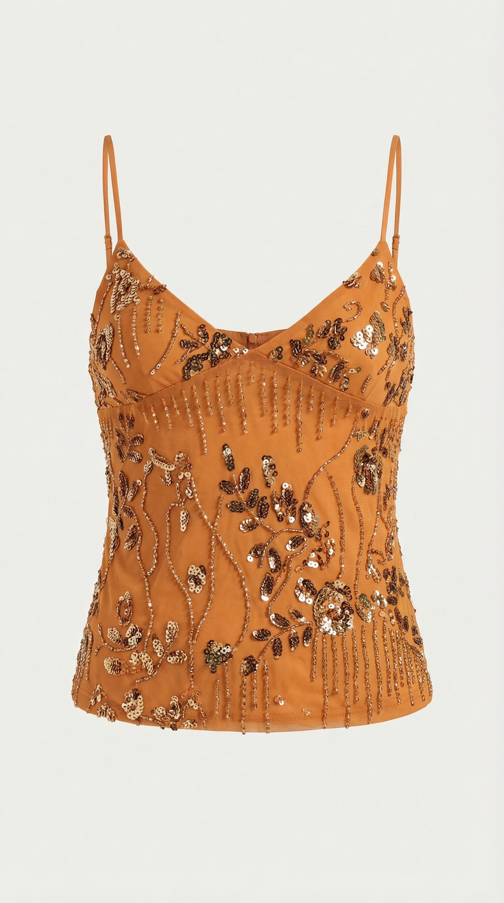 Top Dottie de Lentejuelas con Escote en V