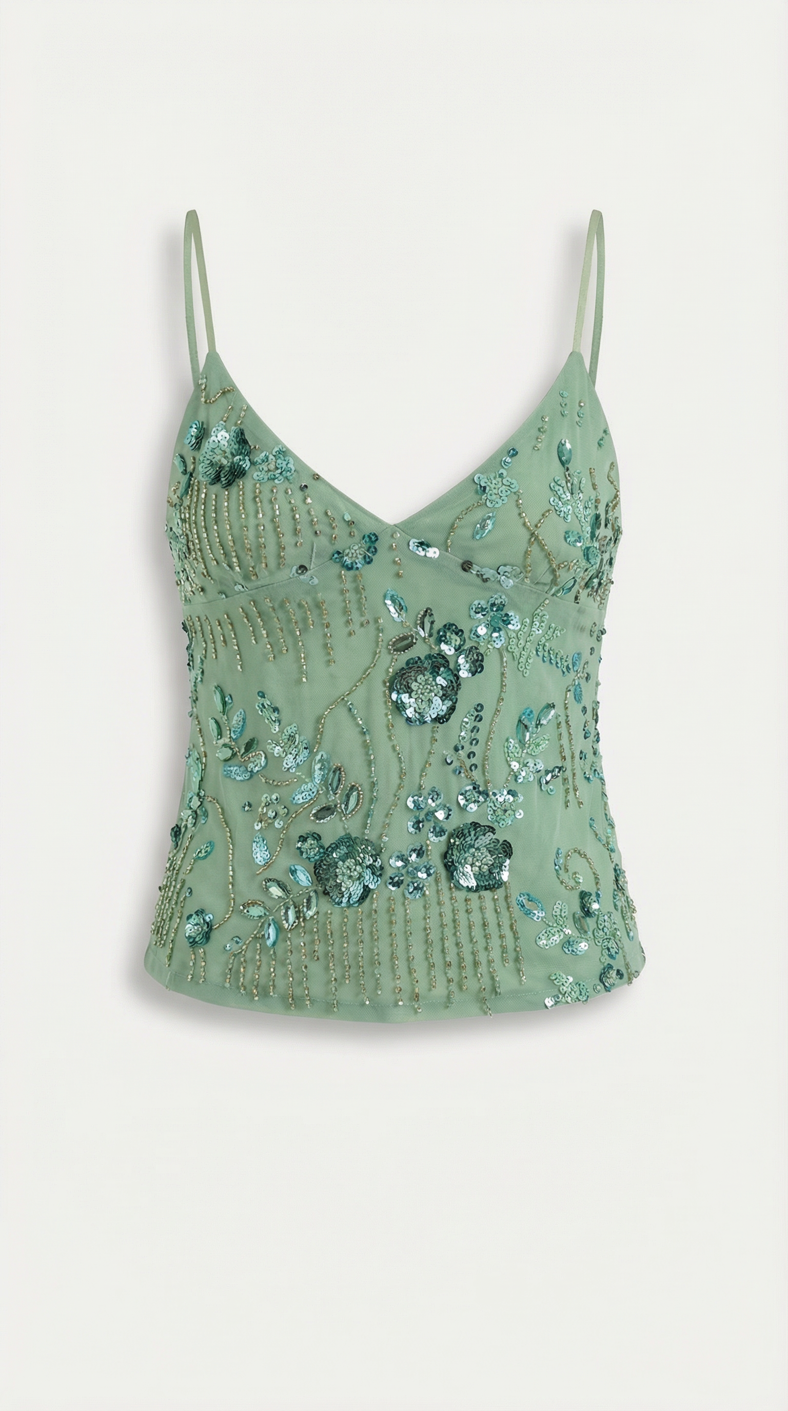 Top Dottie de Lentejuelas con Escote en V