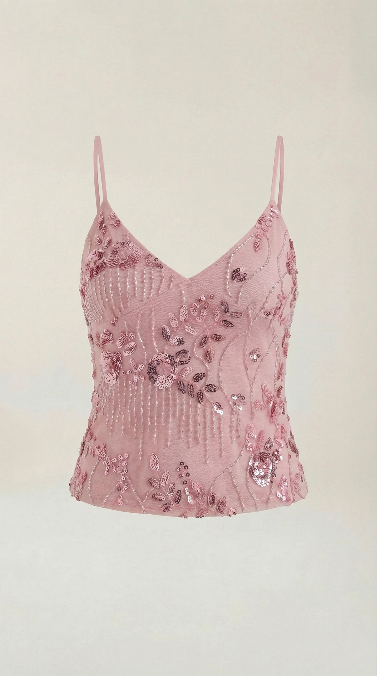 Top Dottie de Lentejuelas con Escote en V