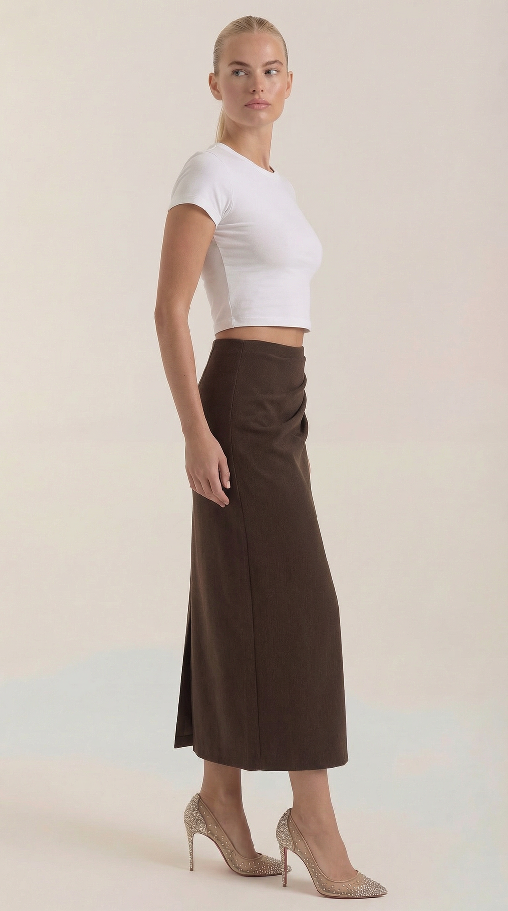 Falda Maxi Elsie de Algodón y Tiro Alto