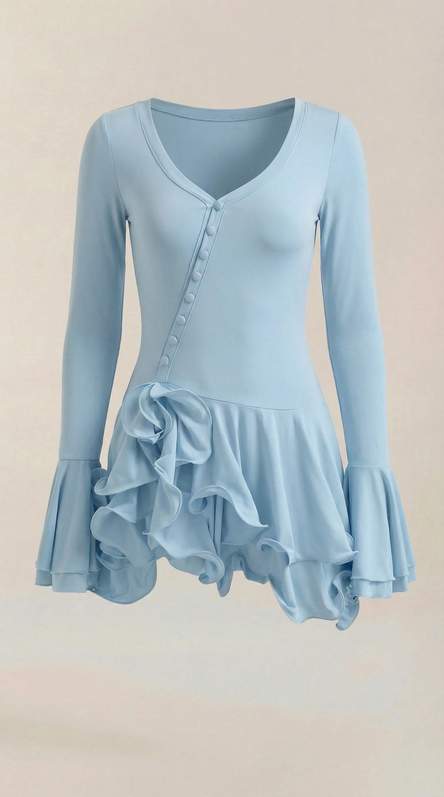 Vestido Mini Estelle con Escote en V Pronunciado