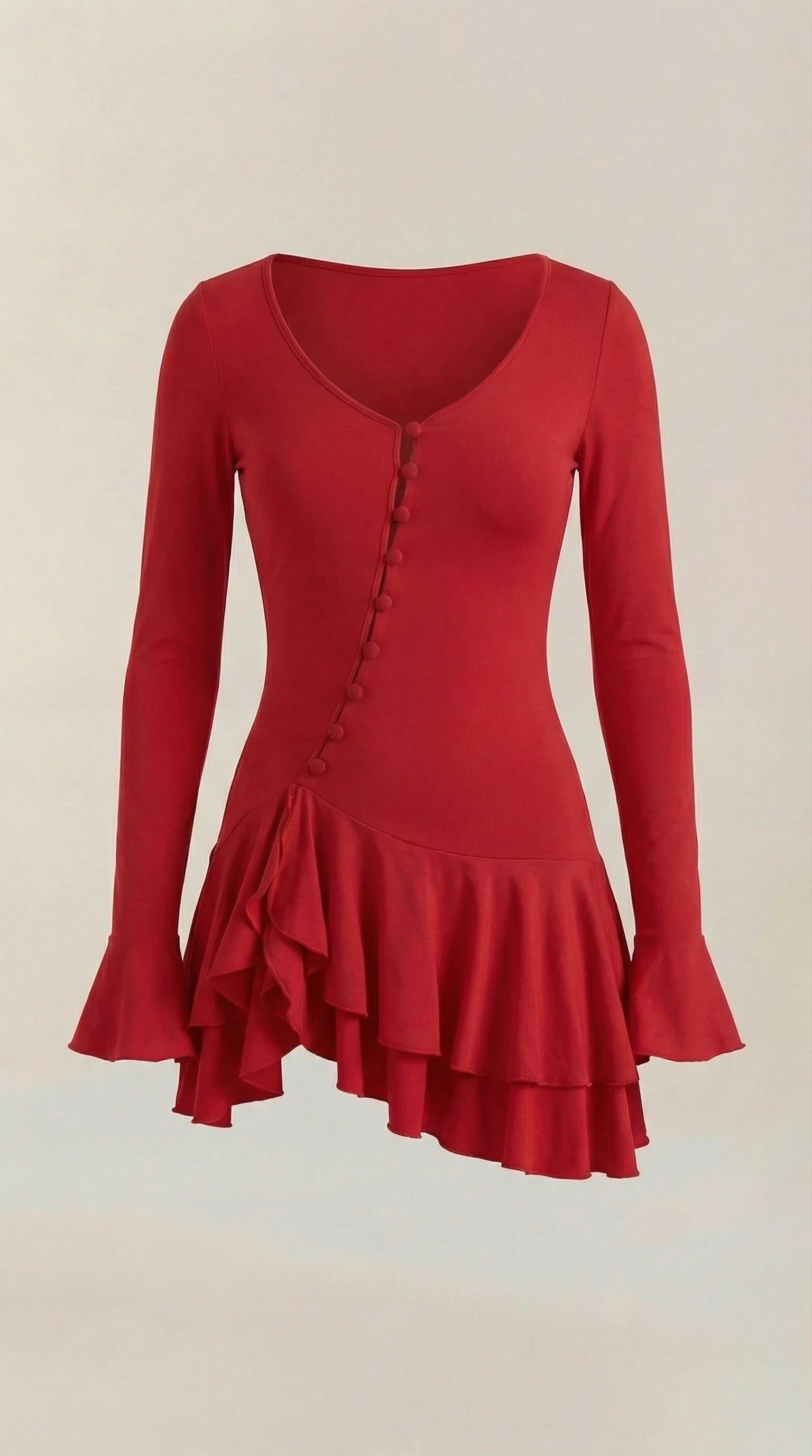 Vestido Mini Estelle con Escote en V Pronunciado