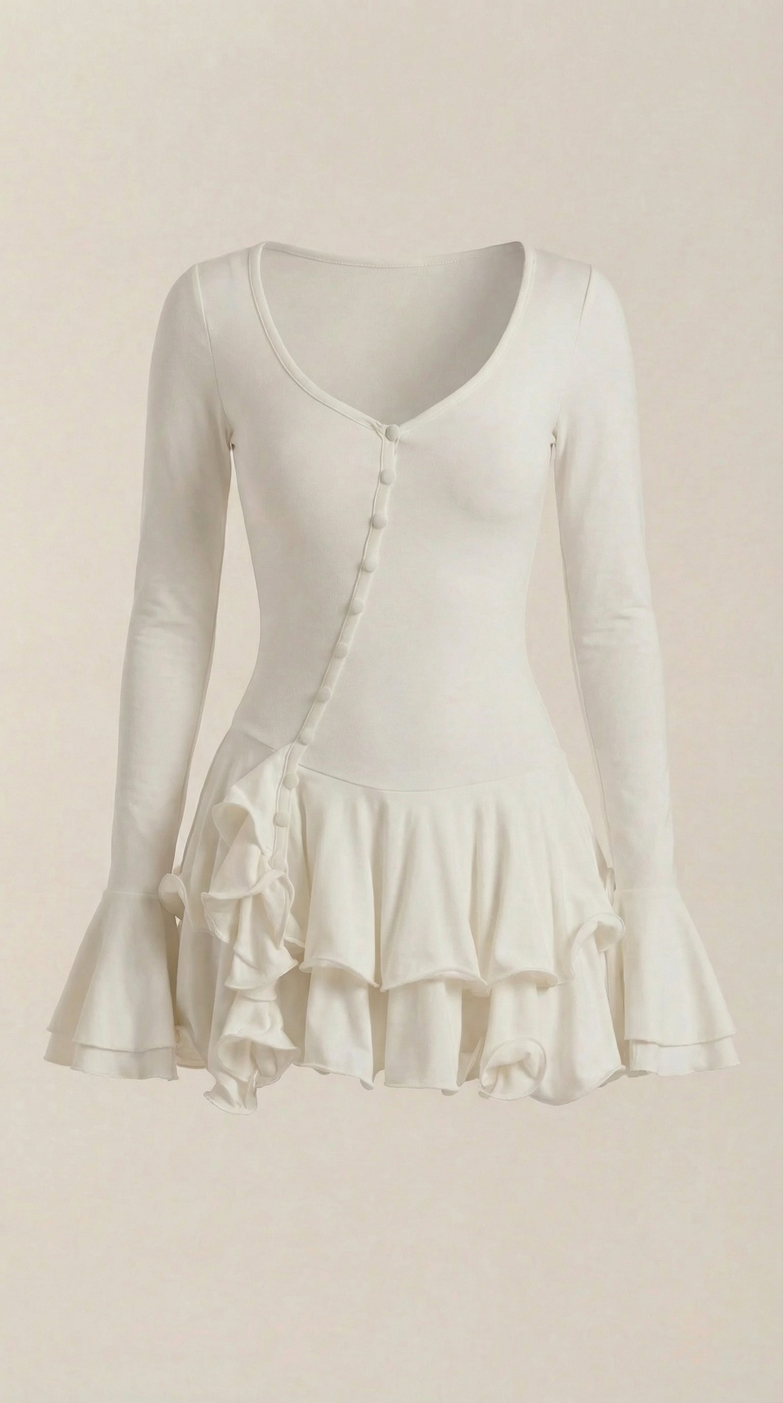 Vestido Mini Estelle con Escote en V Pronunciado