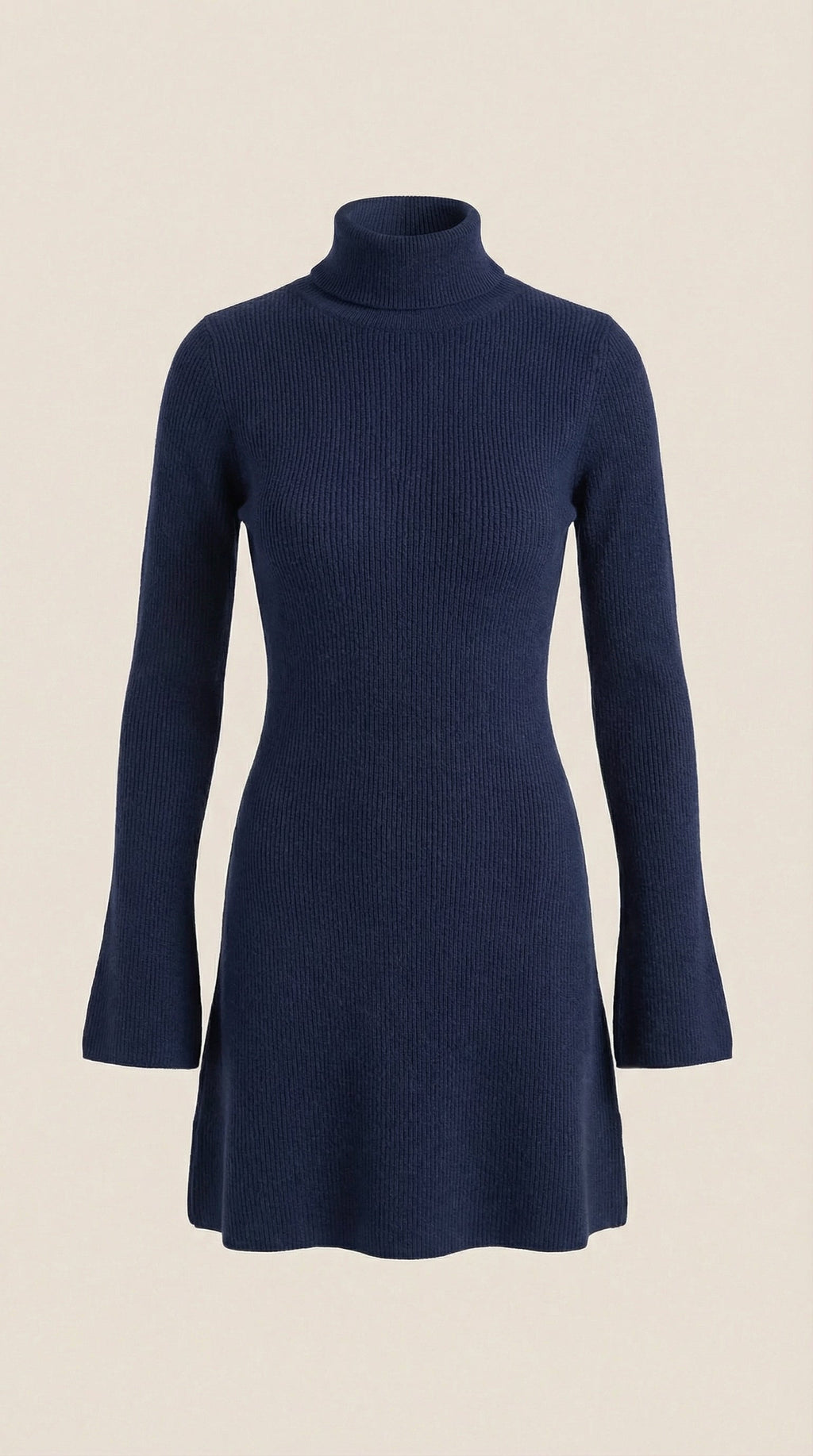 Vestido Mini Geneva de Punto con Cuello Alto