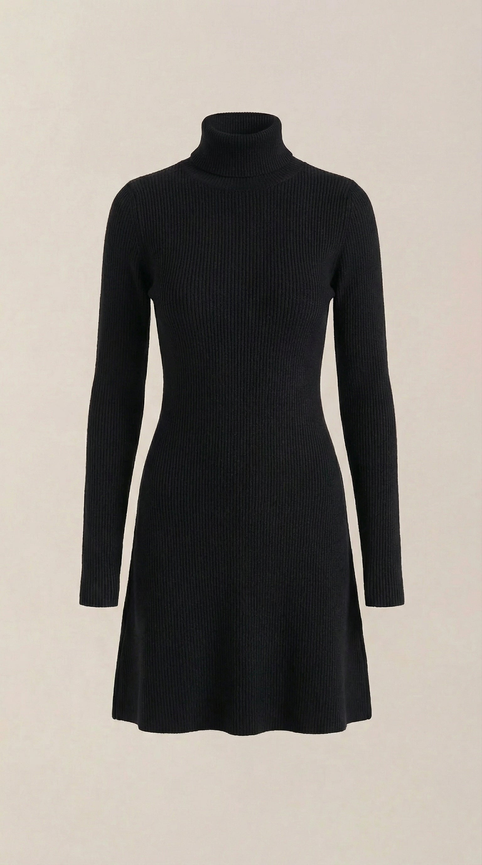 Vestido Mini Geneva de Punto con Cuello Alto