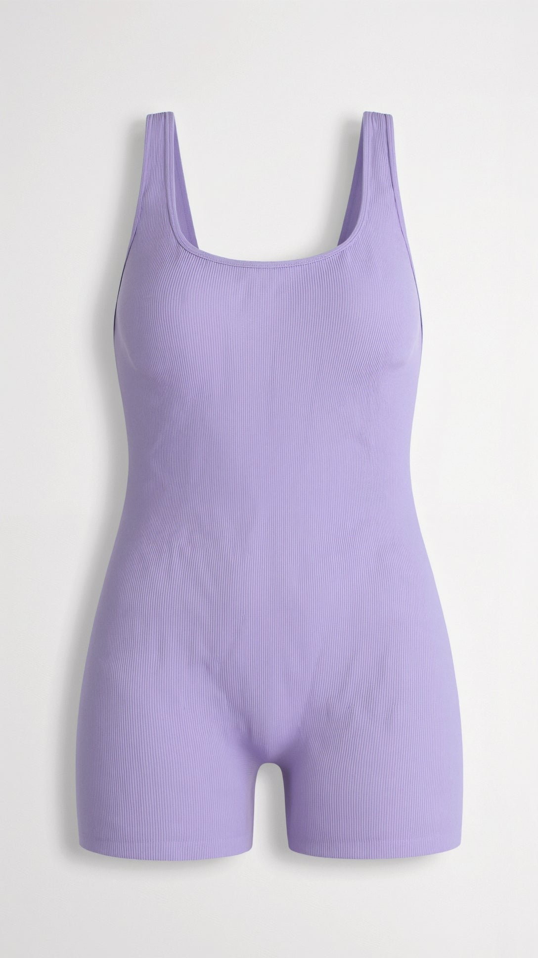Body de Canalé con Escote Cuadrado y Braguita