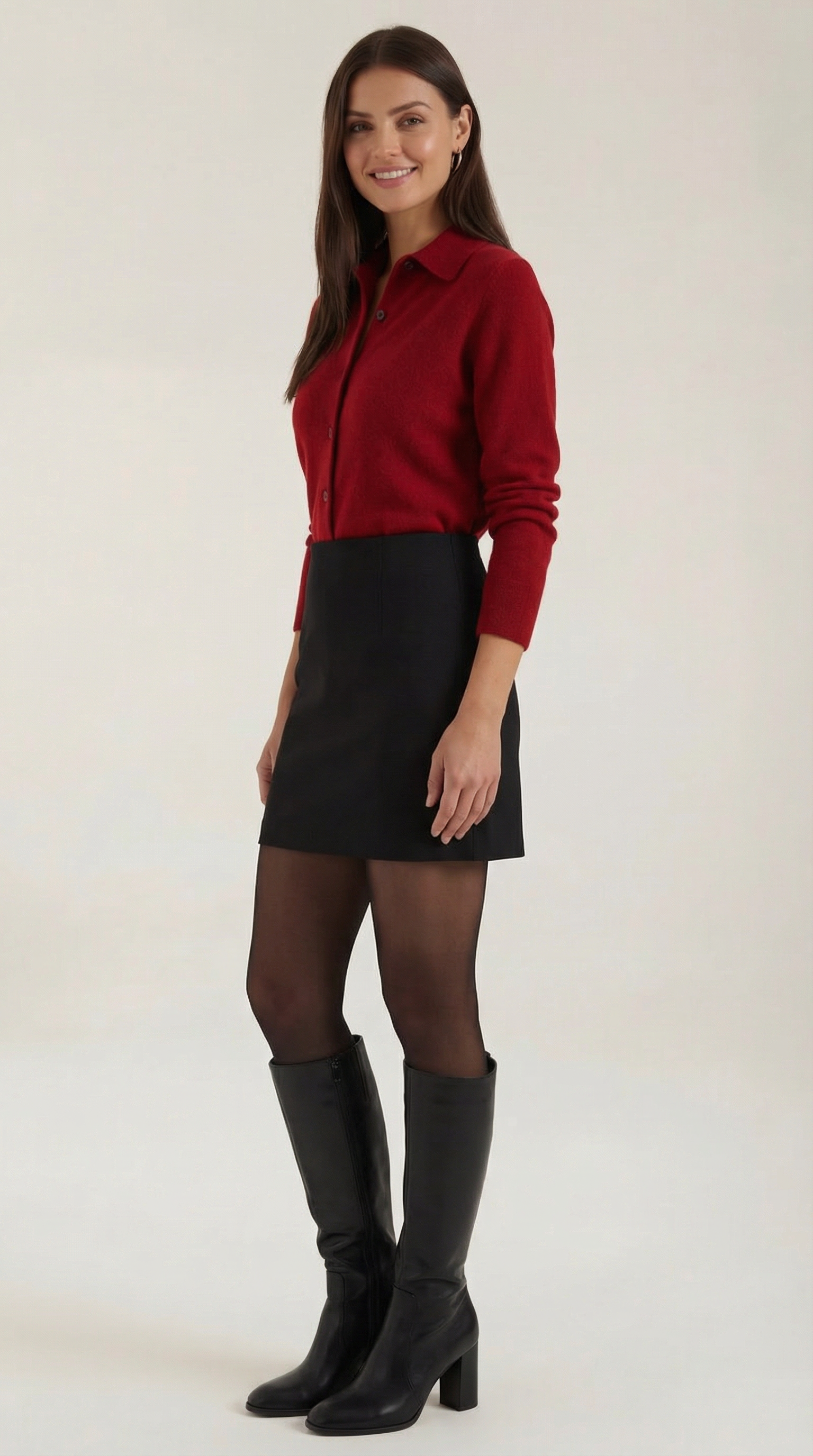 Top Gladys de Punto con Cuello Polo
