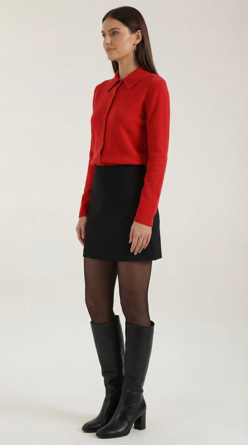 Top Gladys de Punto con Cuello Polo