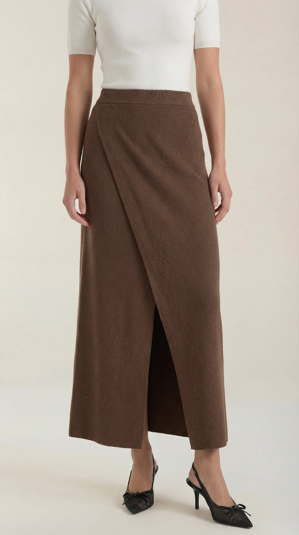 Falda Maxi Gwendolyn de Punto Canalé Suave