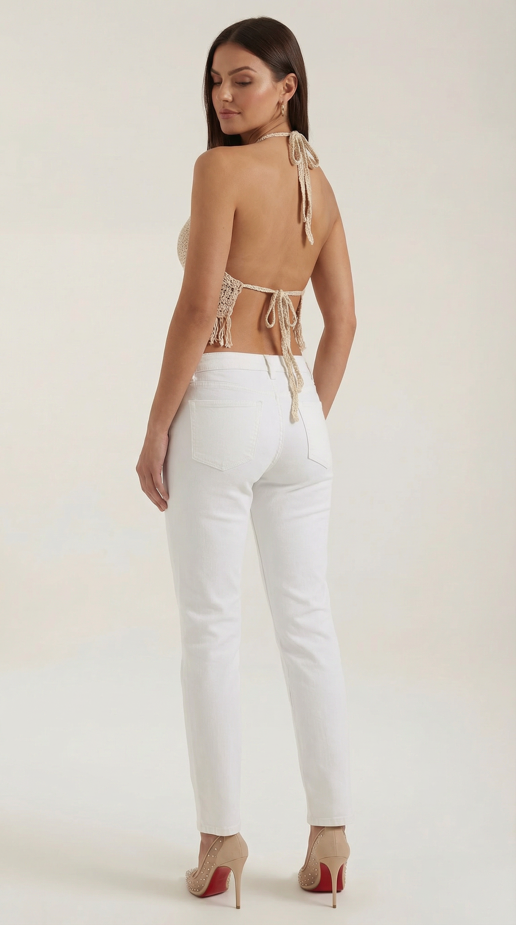 Top Harriet de Crochet con Motivo Circular
