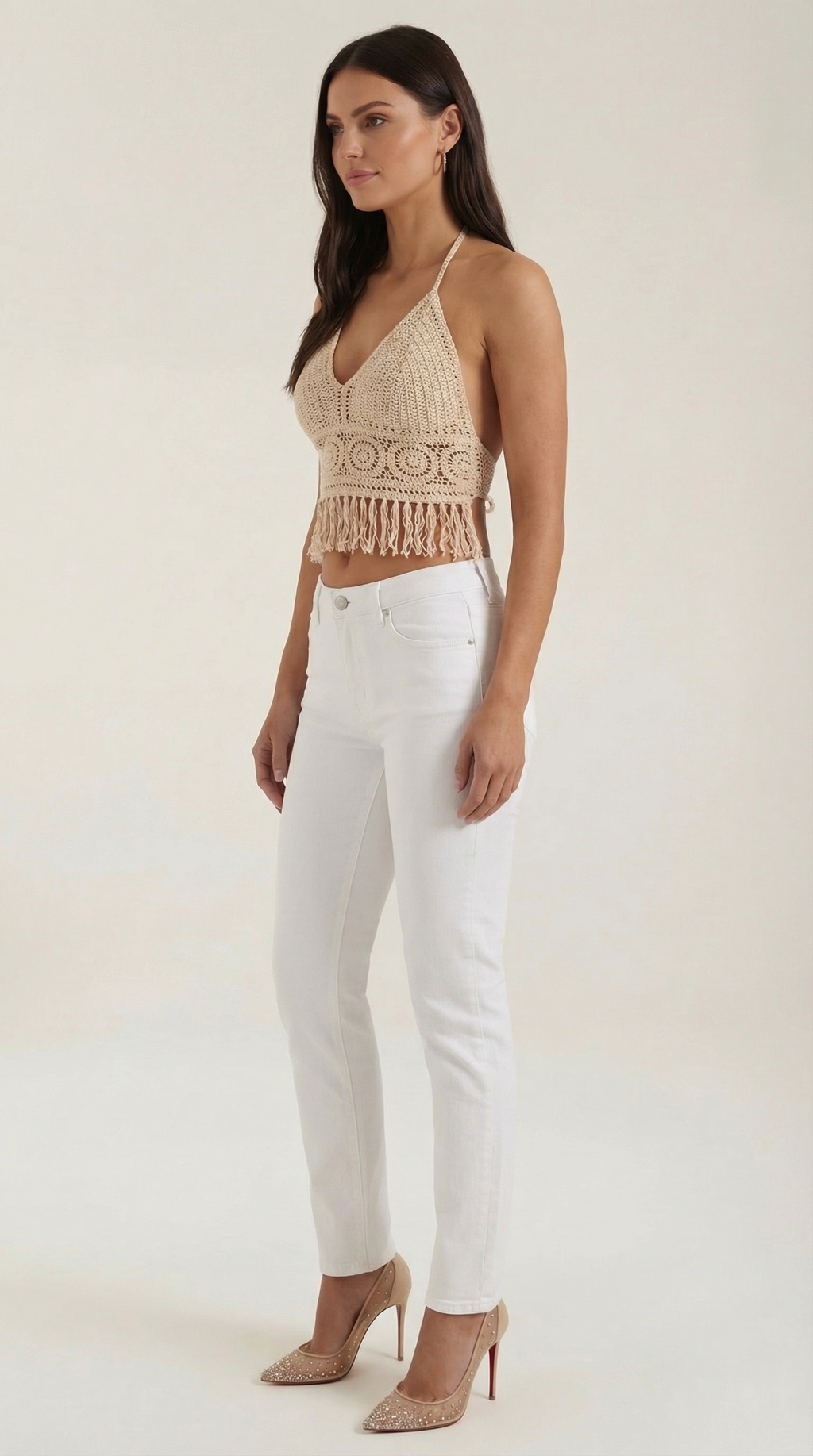Top Harriet de Crochet con Motivo Circular