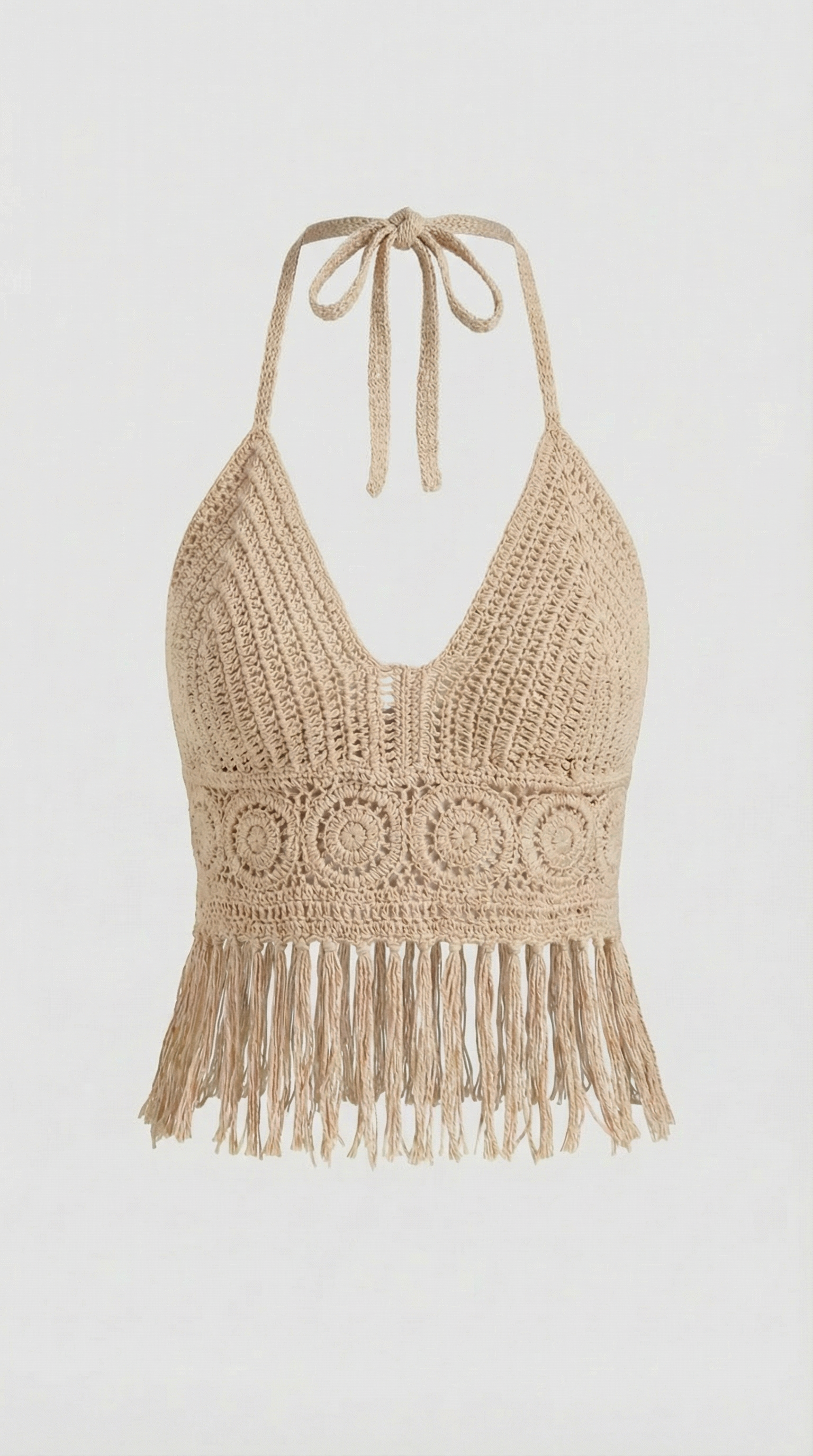 Top Harriet de Crochet con Motivo Circular