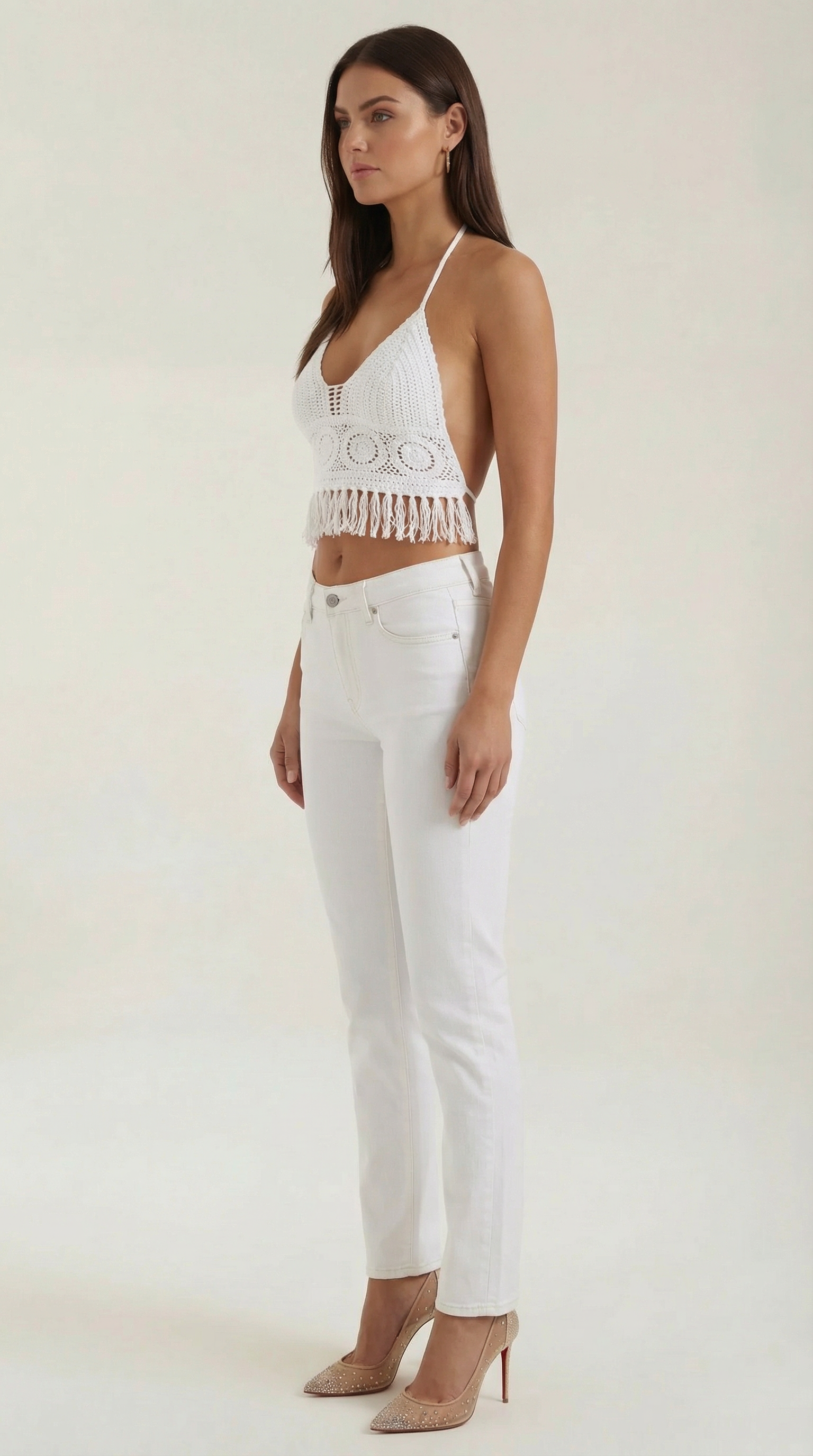 Top Harriet de Crochet con Motivo Circular