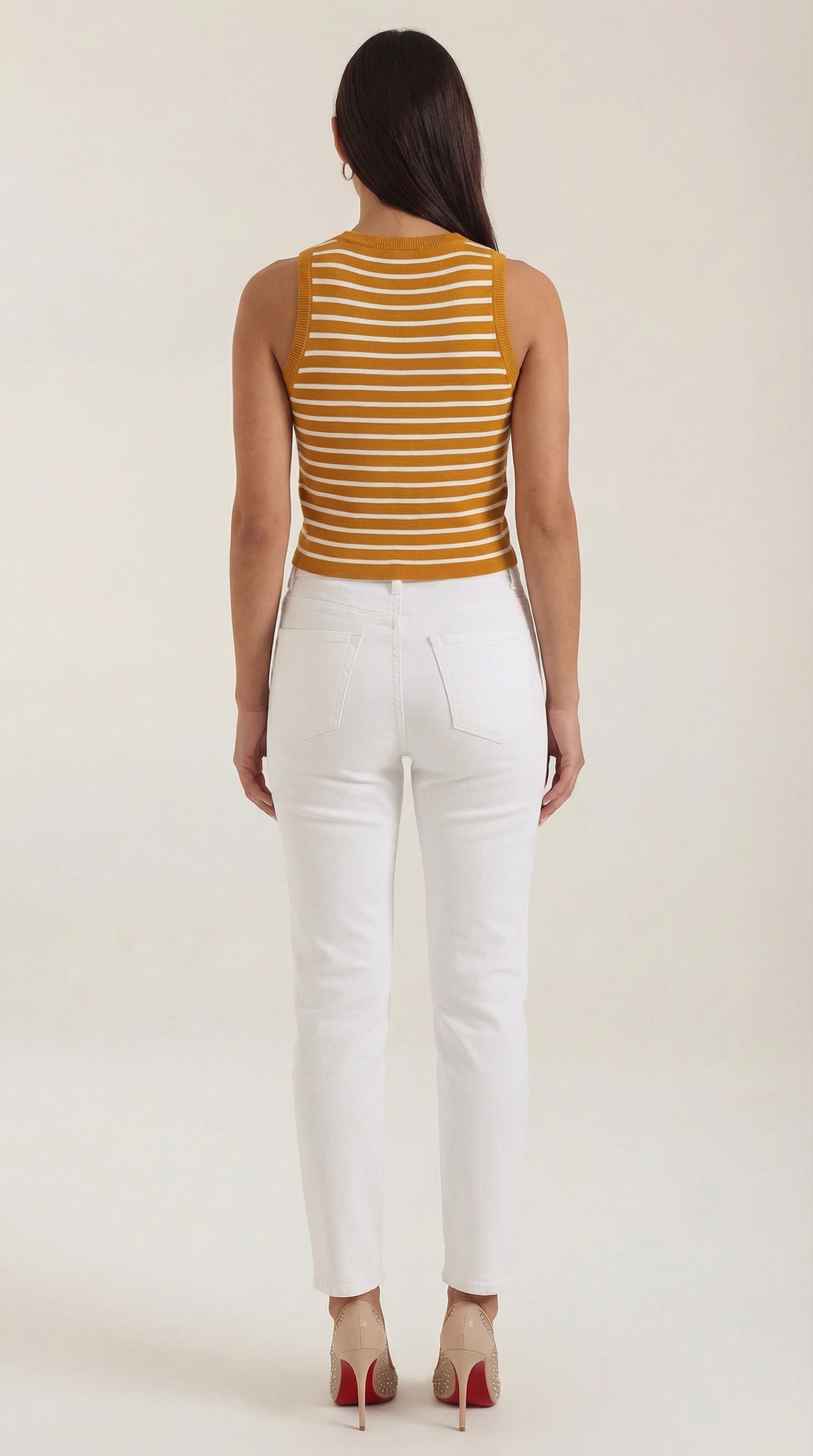 Crop Top Heloise de Punto a Rayas