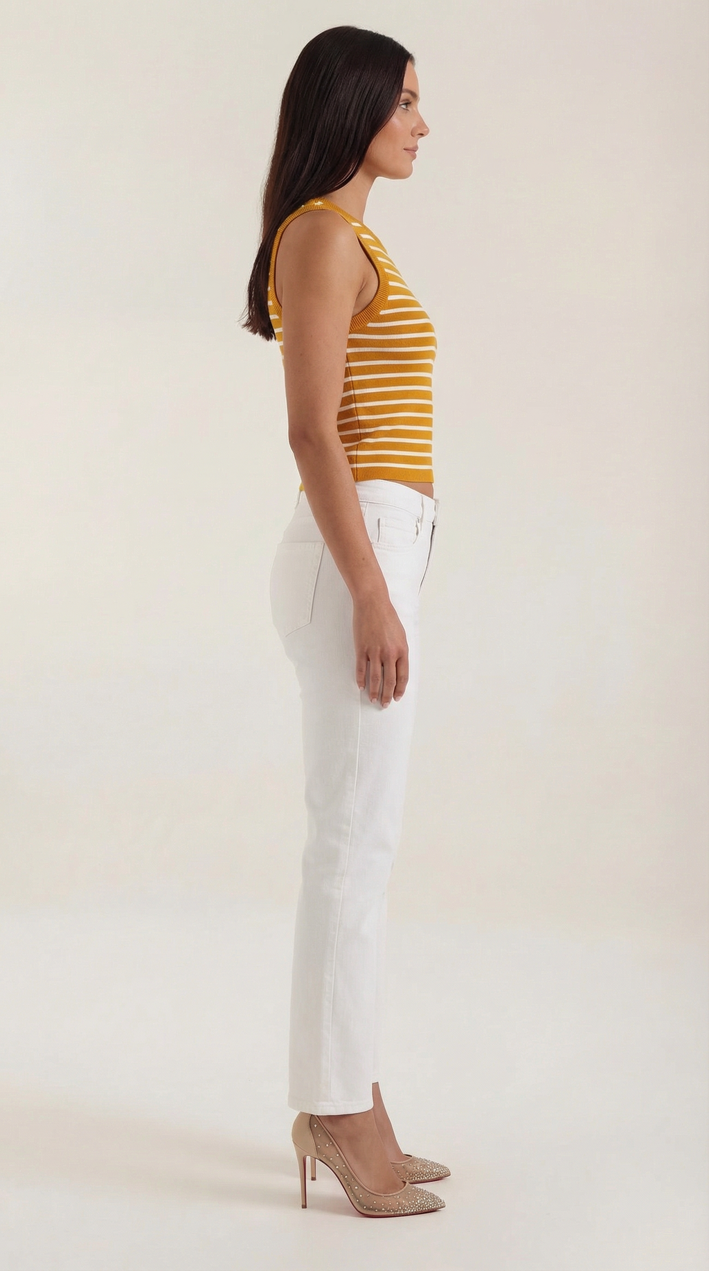 Crop Top Heloise de Punto a Rayas