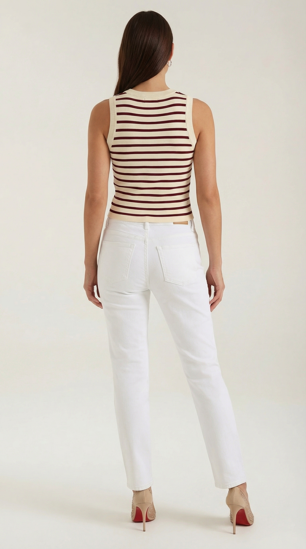 Crop Top Heloise de Punto a Rayas
