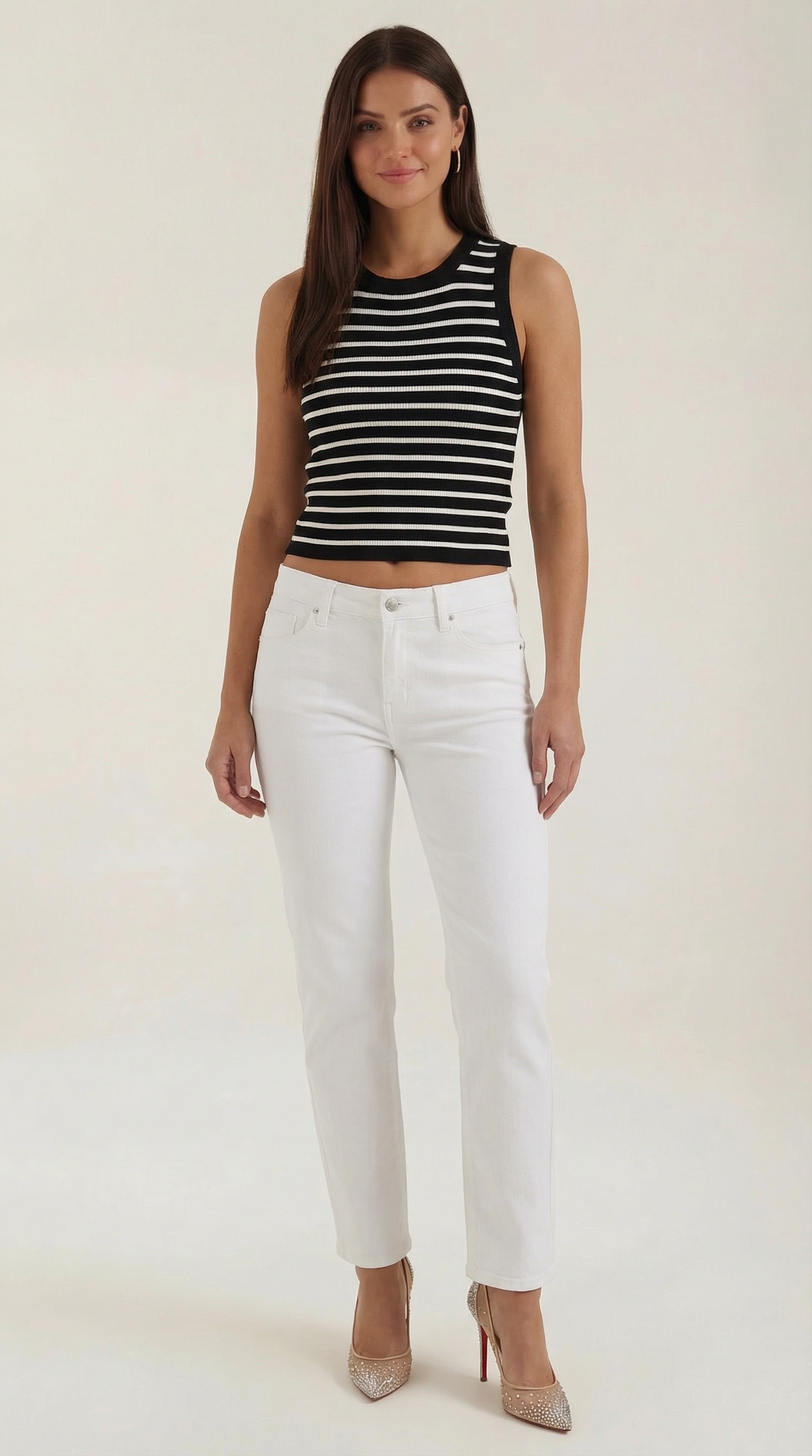Crop Top Heloise de Punto a Rayas