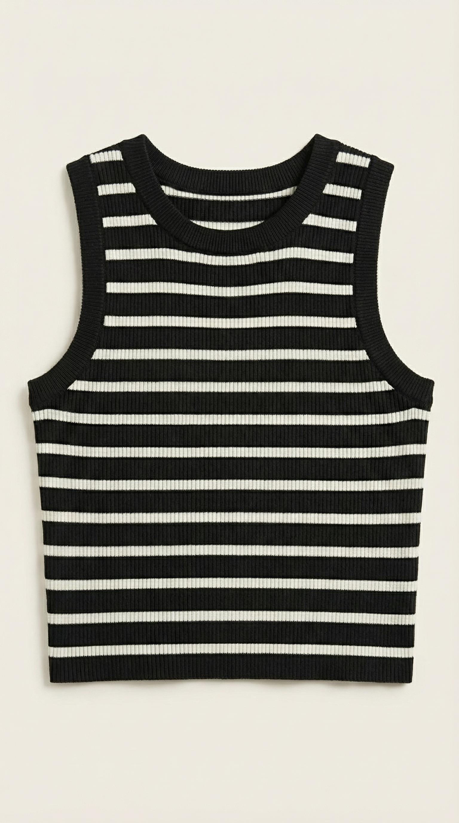 Crop Top Heloise de Punto a Rayas