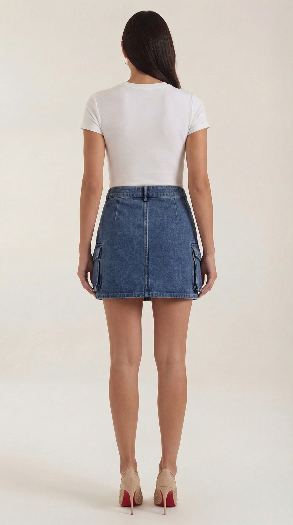 Minifalda Ivy de Algodón con Bolsillos Cargo